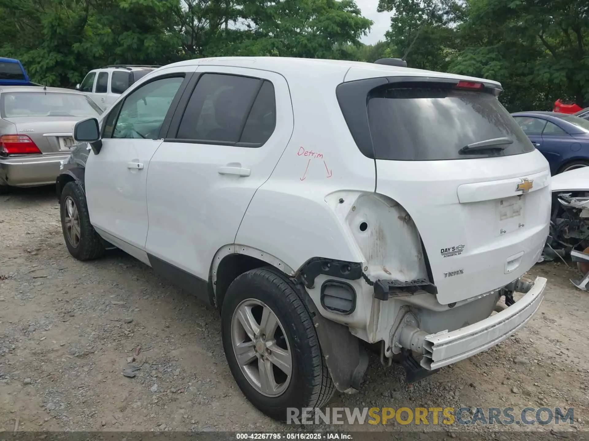 3 fotografías del automóvil dañado KL7CJKSM6NB526017 CHEVROLET TRAX 2022