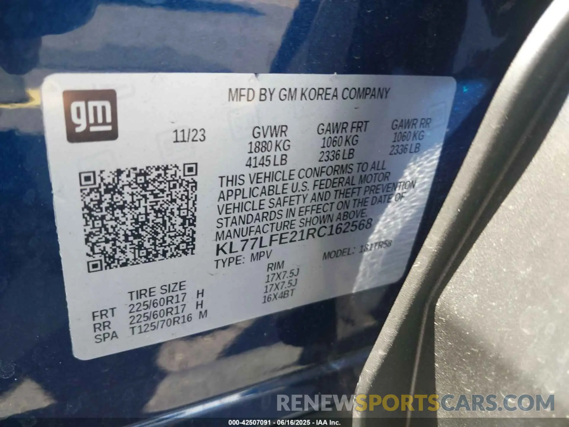 9 fotografías del automóvil dañado KL77LFE21RC162568 CHEVROLET TRAX 2024