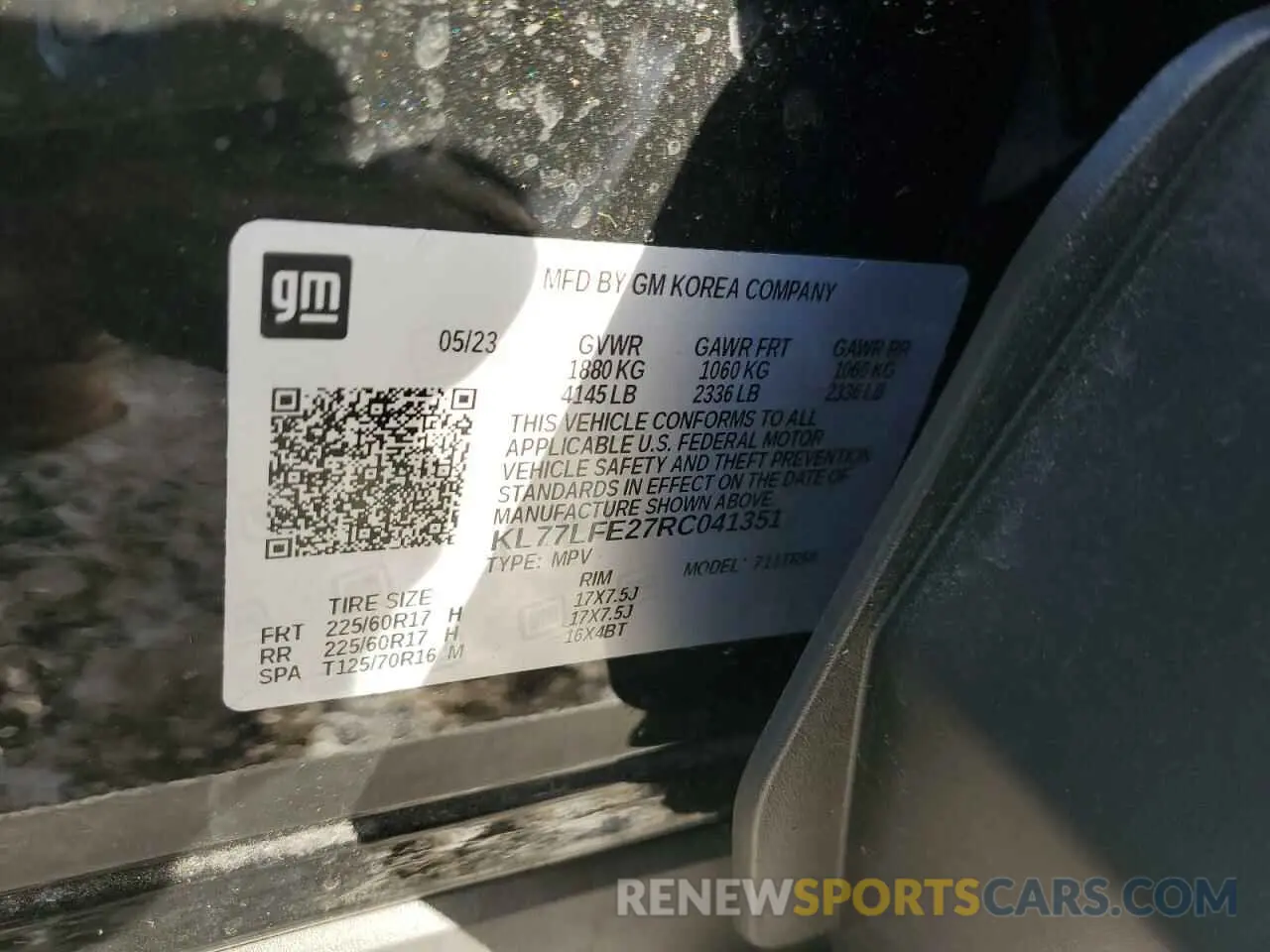 14 fotografías del automóvil dañado KL77LFE27RC041351 CHEVROLET TRAX 2024