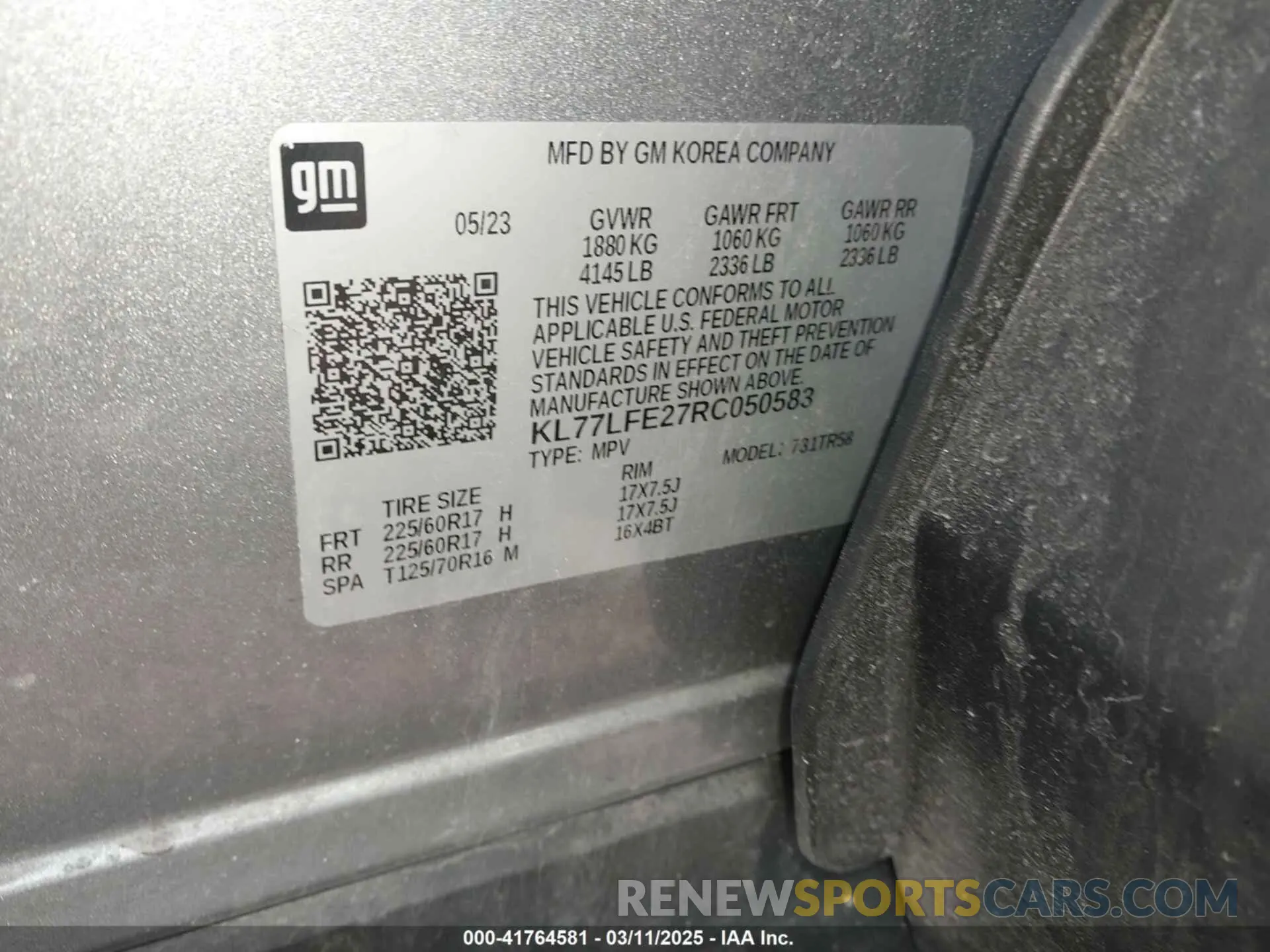 9 fotografías del automóvil dañado KL77LFE27RC050583 CHEVROLET TRAX 2024