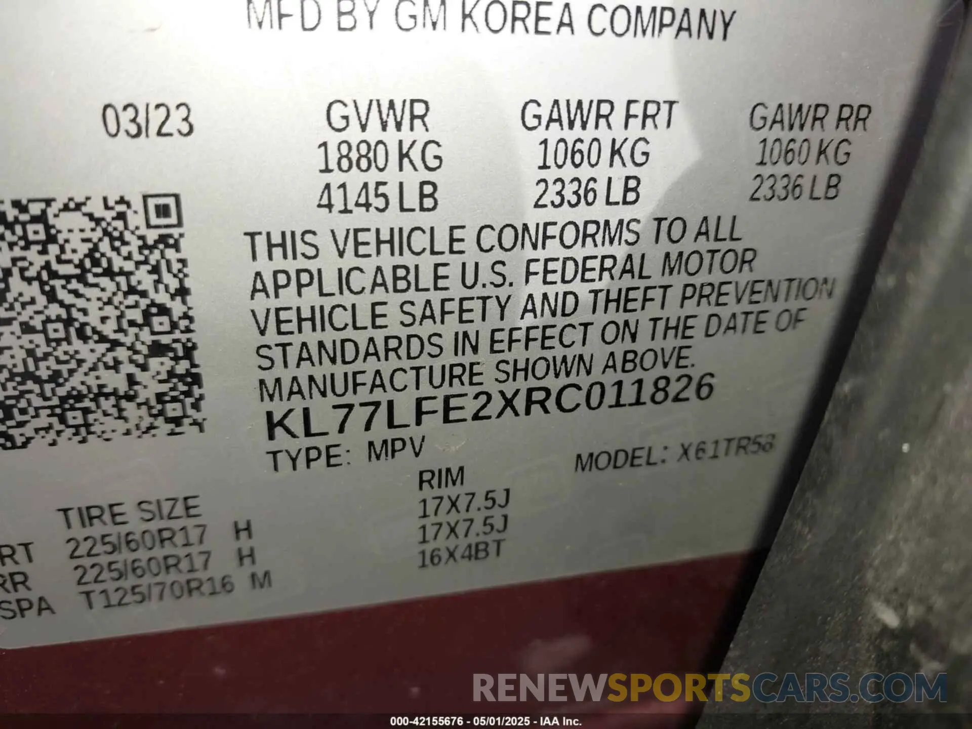 9 fotografías del automóvil dañado KL77LFE2XRC011826 CHEVROLET TRAX 2024