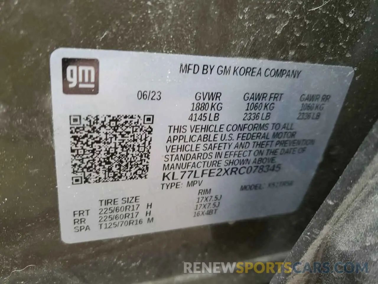 13 fotografías del automóvil dañado KL77LFE2XRC078345 CHEVROLET TRAX 2024