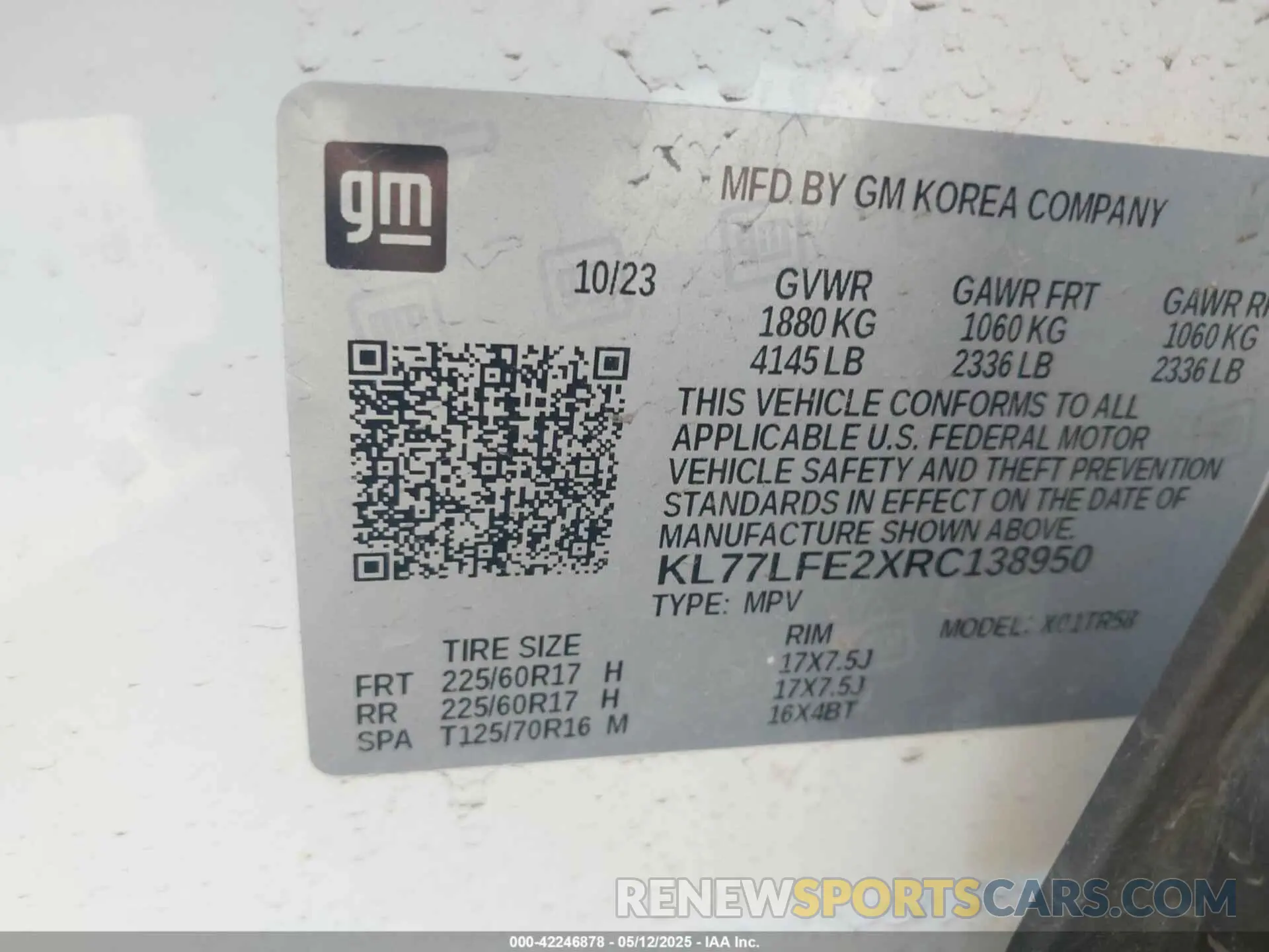 9 fotografías del automóvil dañado KL77LFE2XRC138950 CHEVROLET TRAX 2024