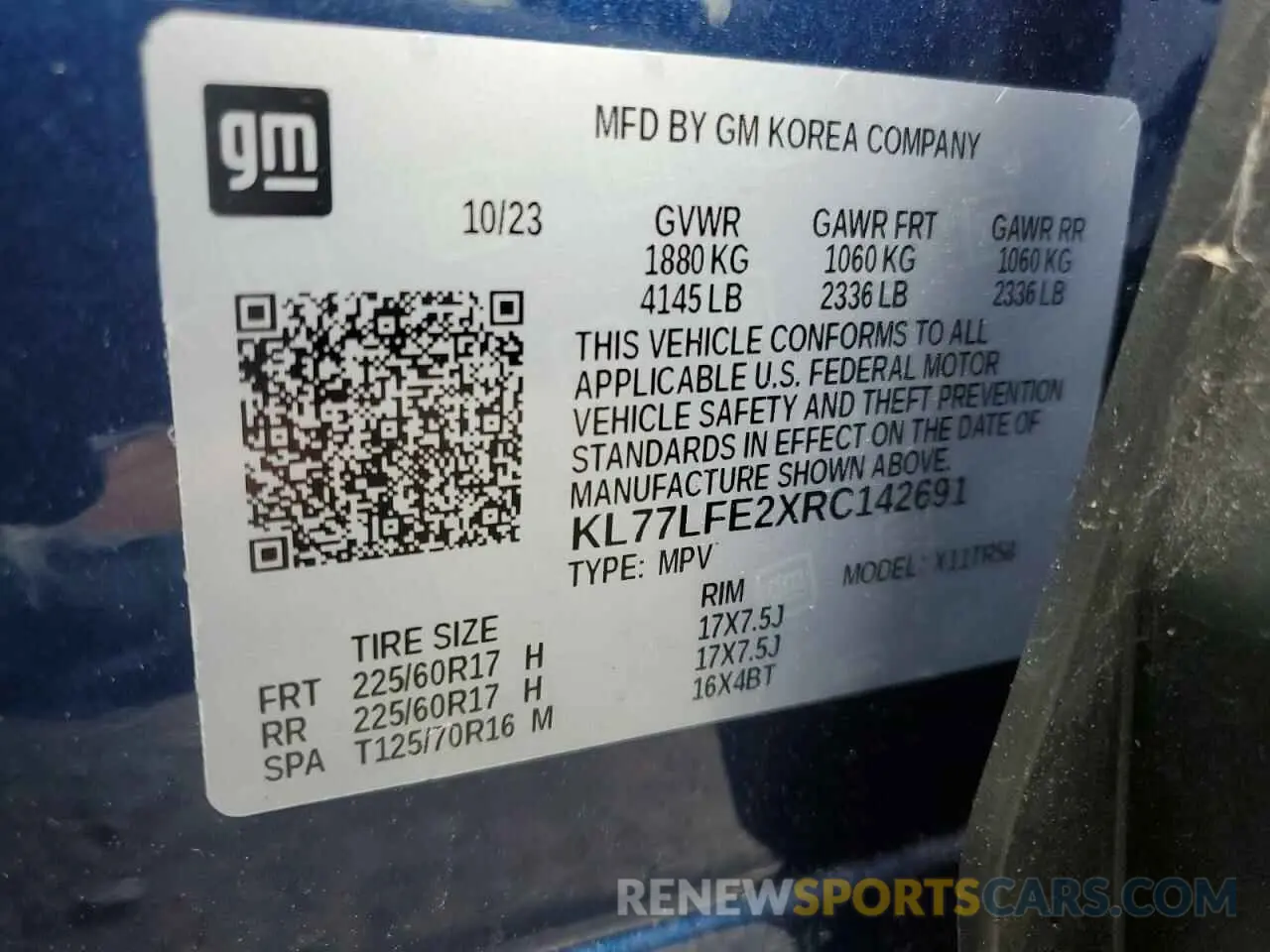 13 fotografías del automóvil dañado KL77LFE2XRC142691 CHEVROLET TRAX 2024