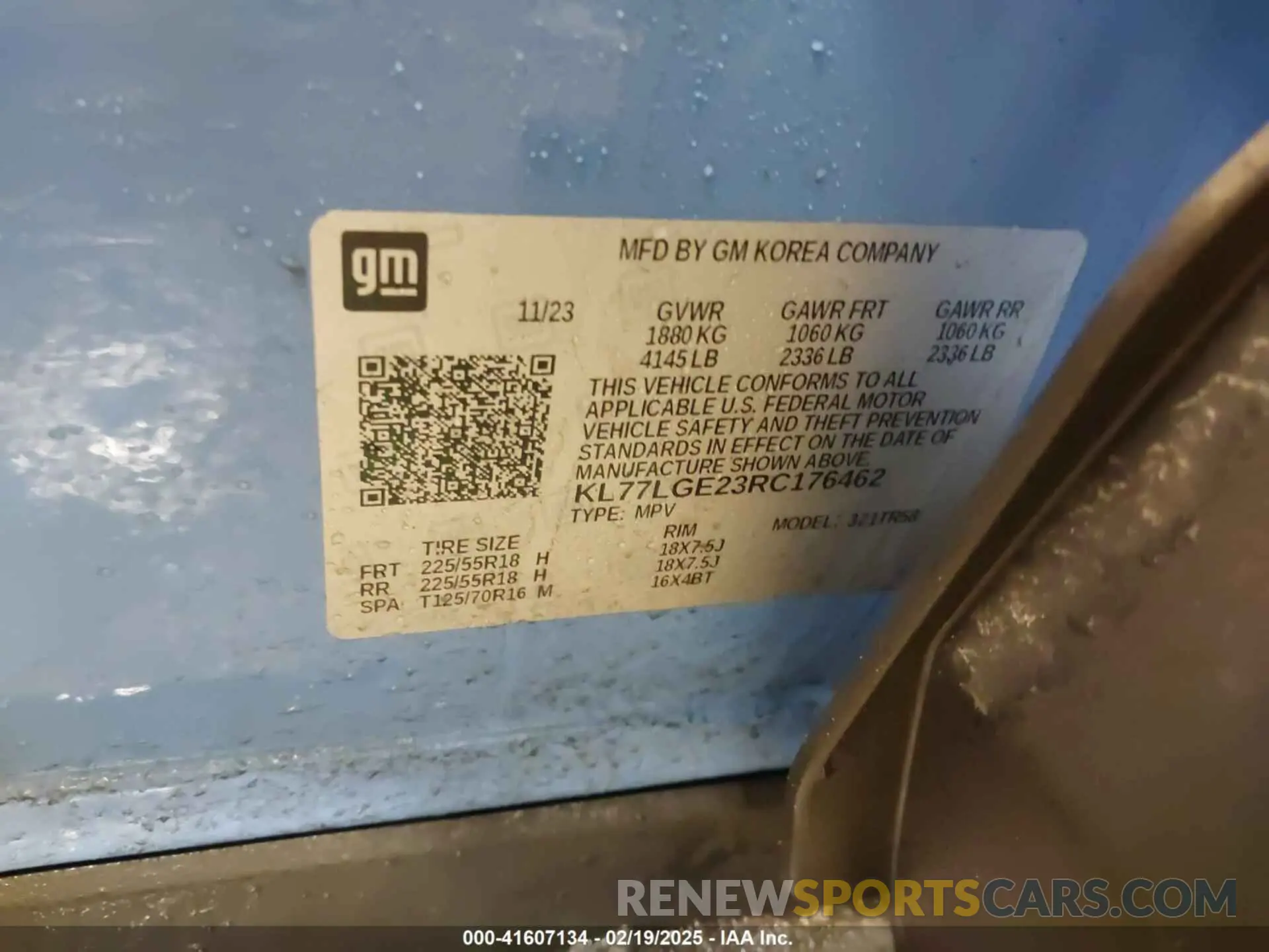 9 fotografías del automóvil dañado KL77LGE23RC176462 CHEVROLET TRAX 2024