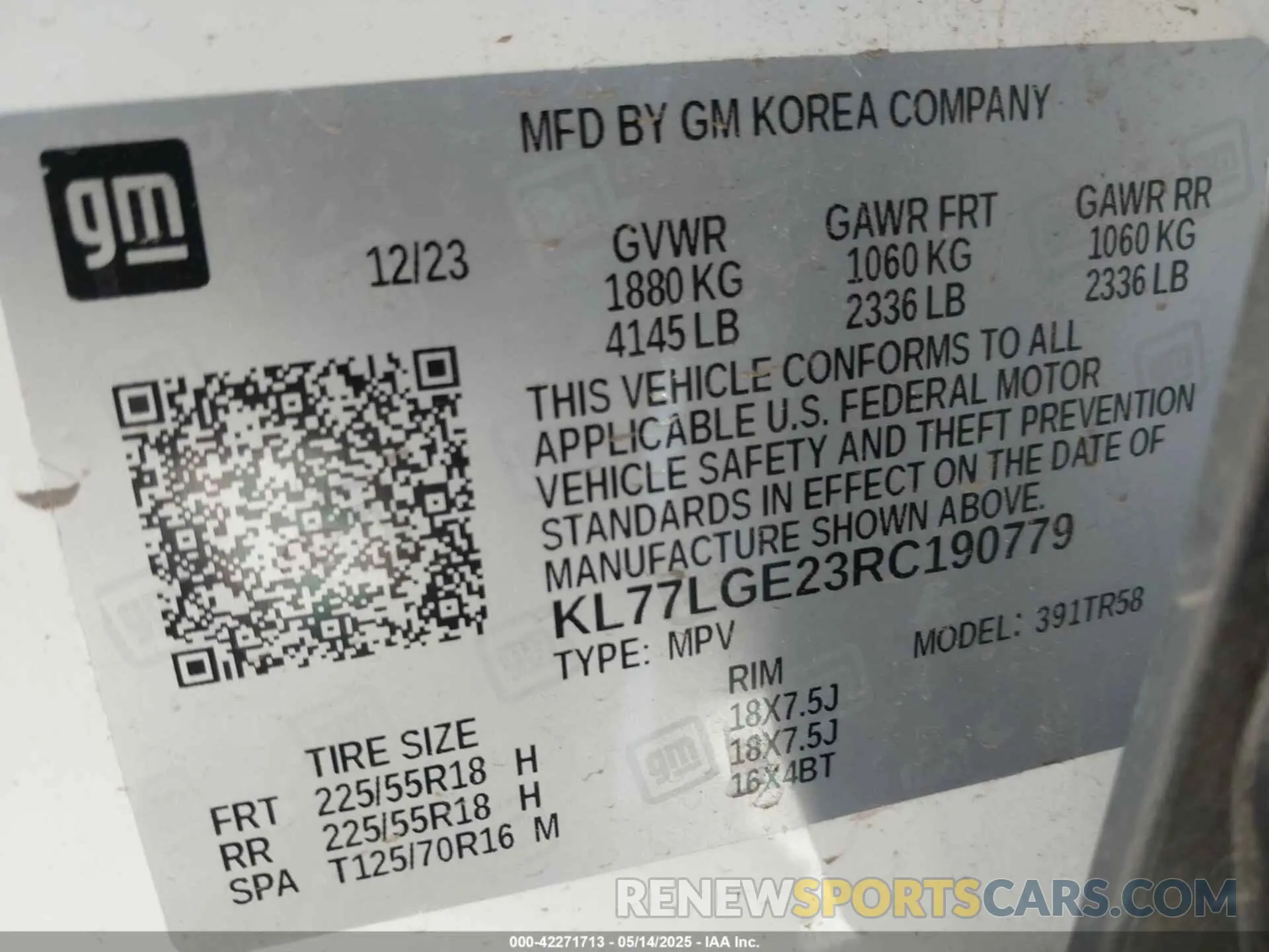 9 fotografías del automóvil dañado KL77LGE23RC190779 CHEVROLET TRAX 2024