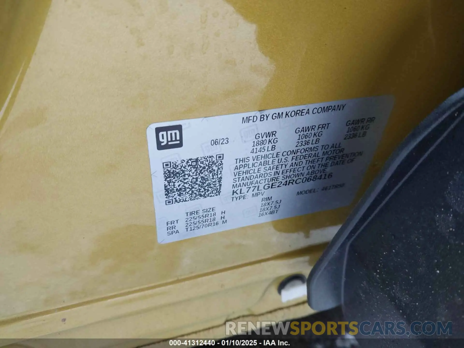 9 fotografías del automóvil dañado KL77LGE24RC068416 CHEVROLET TRAX 2024
