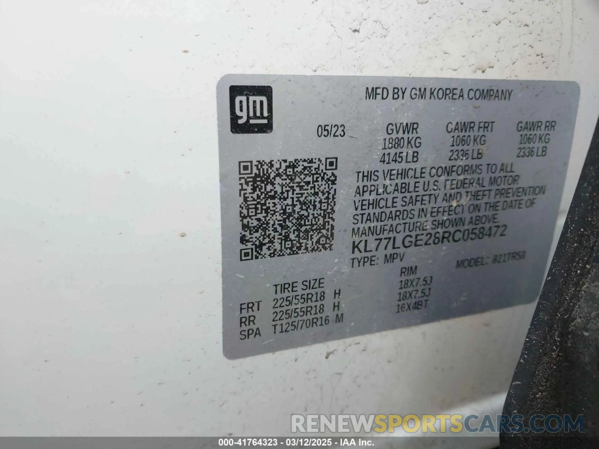 9 fotografías del automóvil dañado KL77LGE28RC058472 CHEVROLET TRAX 2024