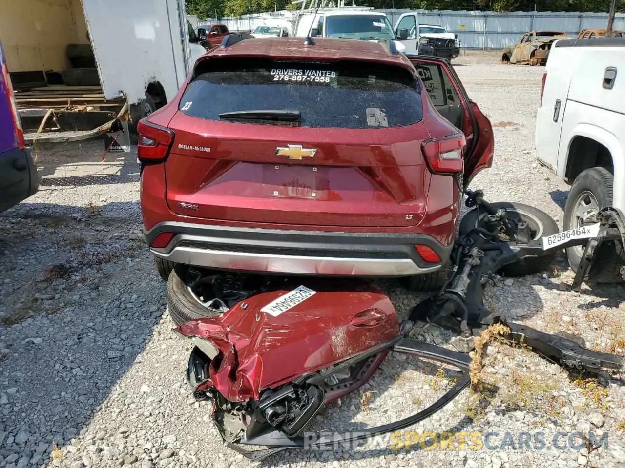 6 fotografías del automóvil dañado KL77LHE21RC009006 CHEVROLET TRAX 2024