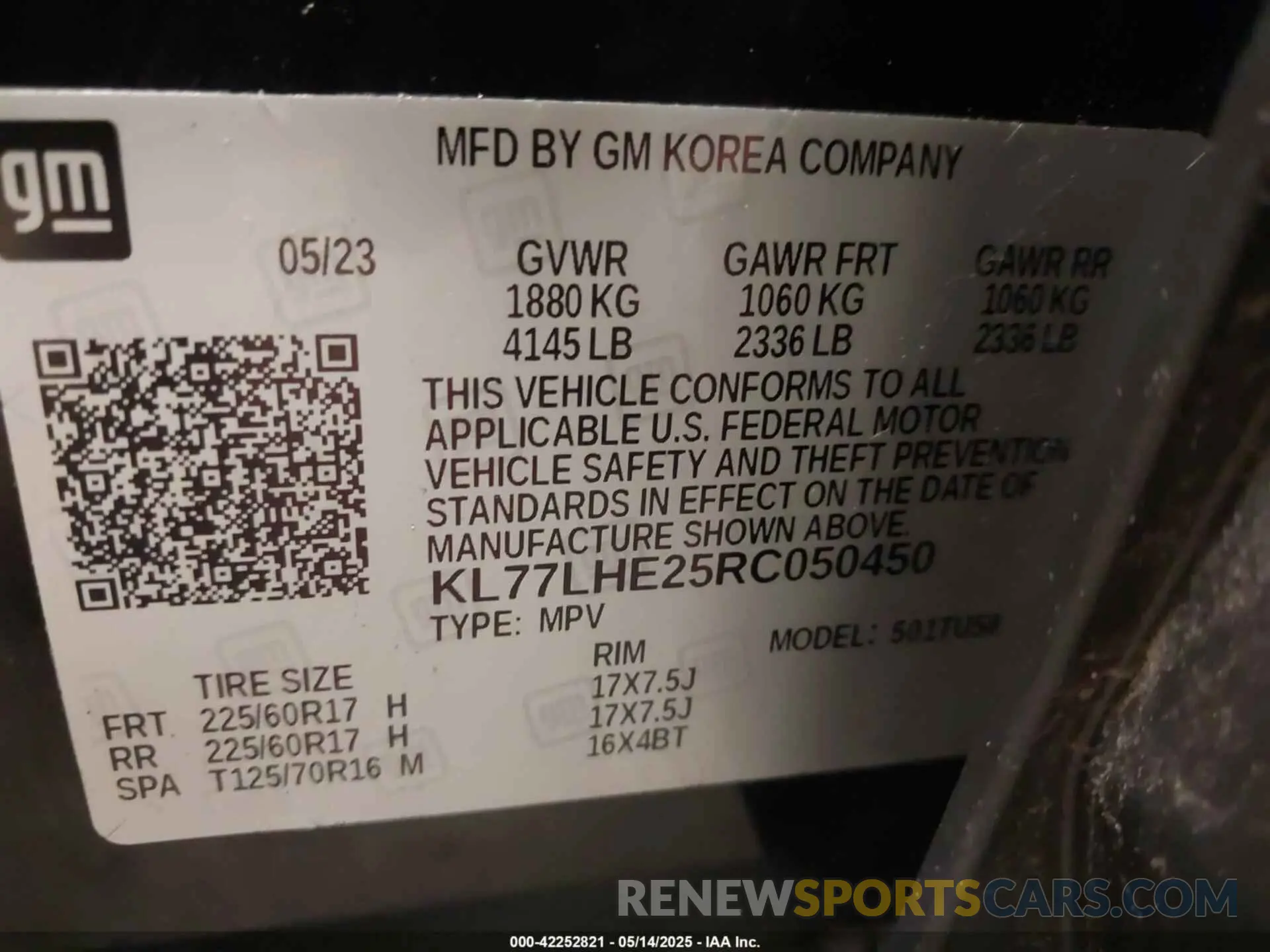 9 fotografías del automóvil dañado KL77LHE25RC050450 CHEVROLET TRAX 2024