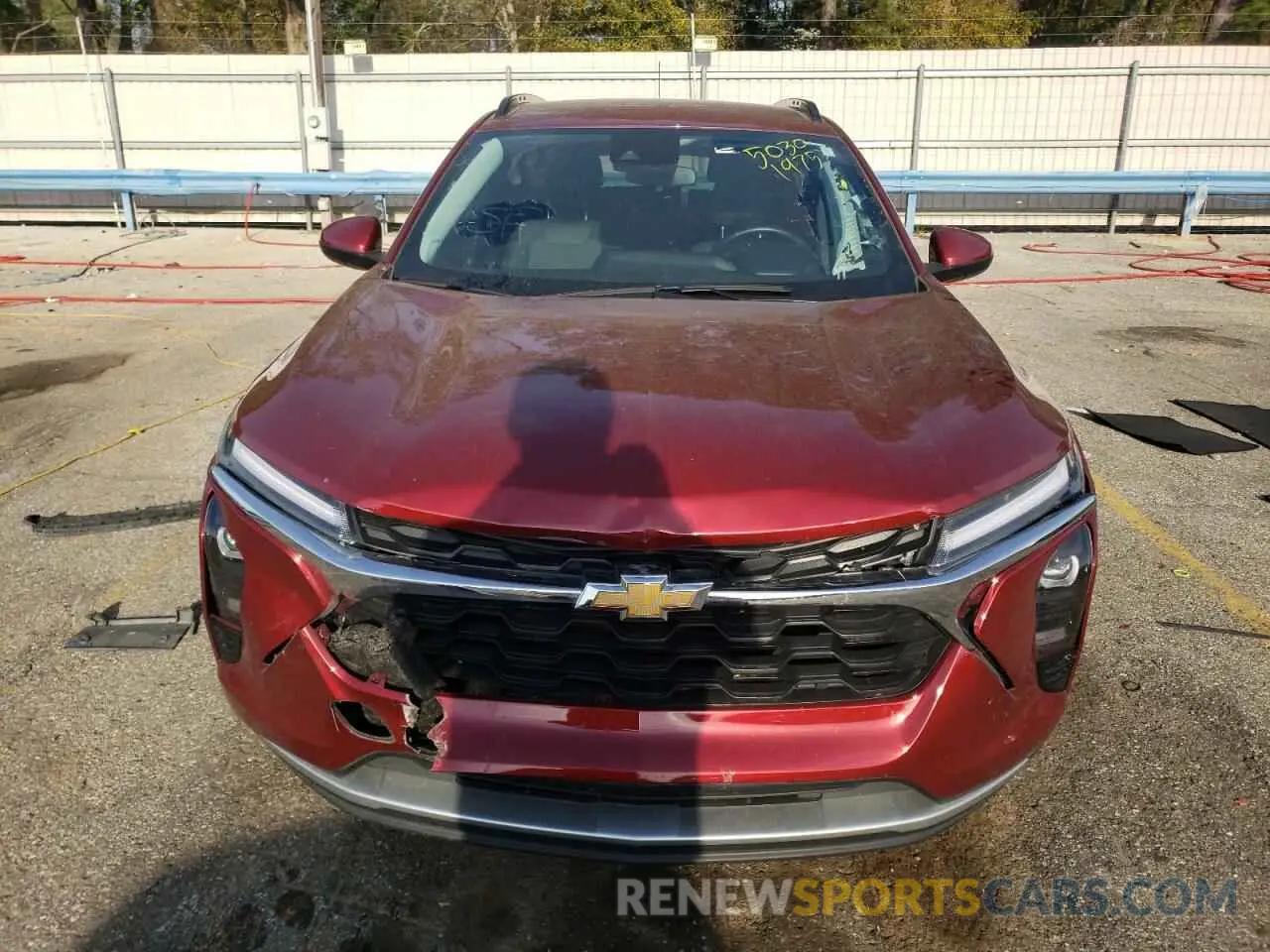5 fotografías del automóvil dañado KL77LHE28RC217495 CHEVROLET TRAX 2024