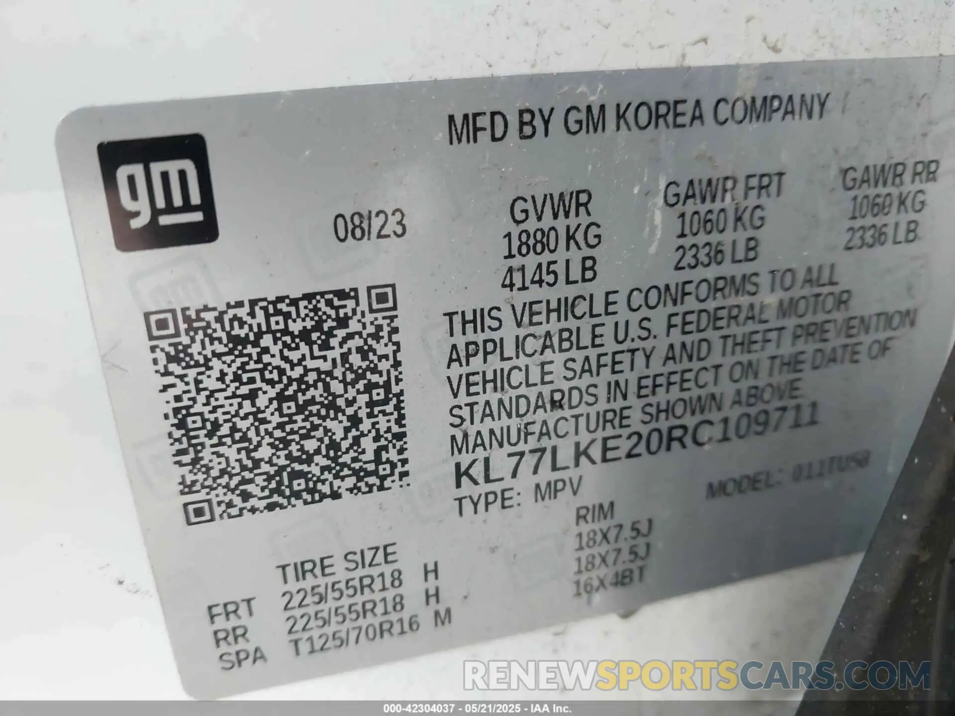 9 fotografías del automóvil dañado KL77LKE20RC109711 CHEVROLET TRAX 2024