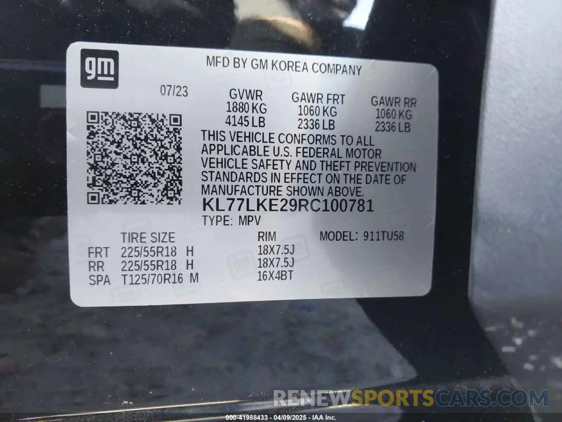 9 fotografías del automóvil dañado KL77LKE29RC100781 CHEVROLET TRAX 2024