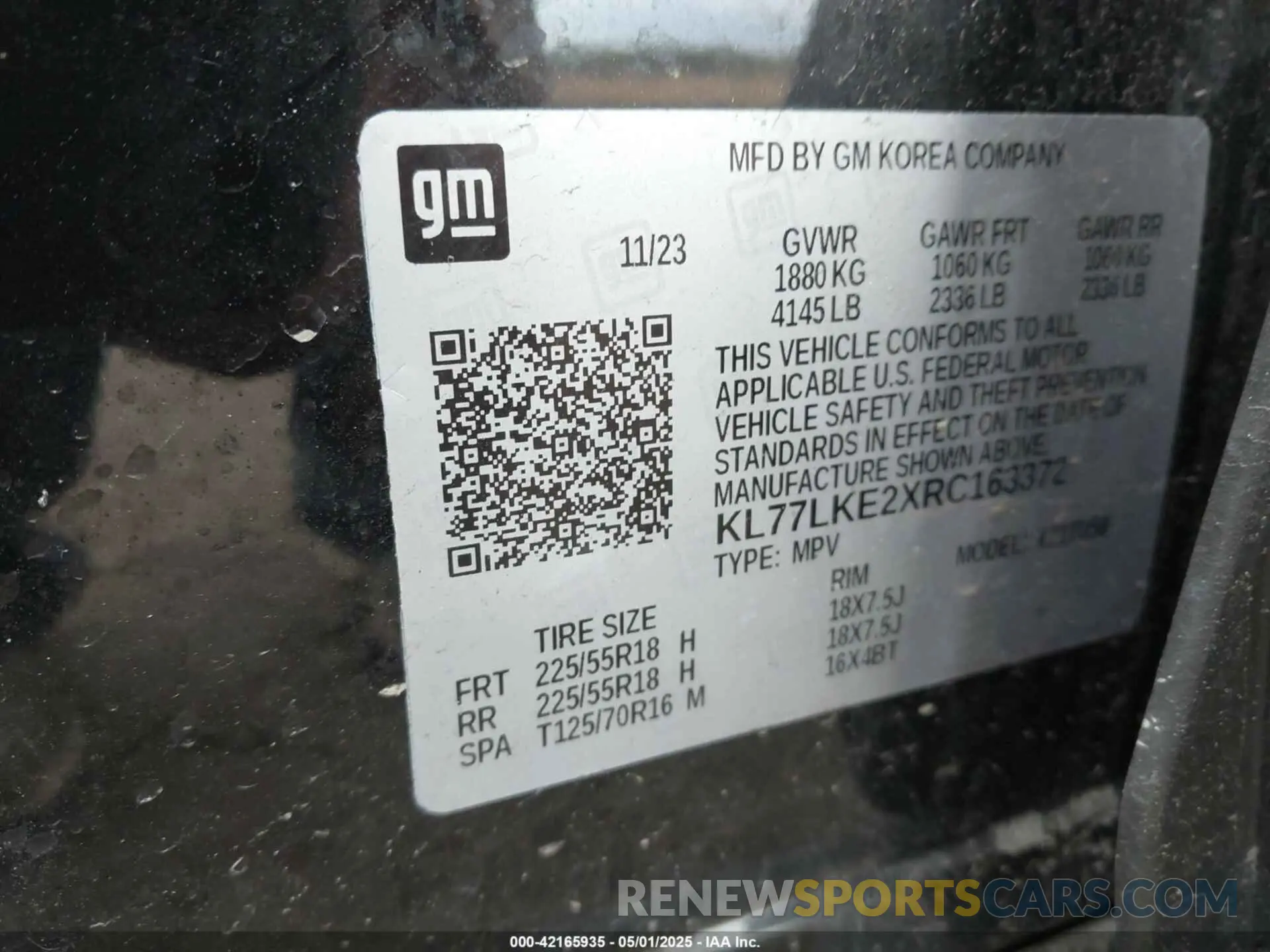 9 fotografías del automóvil dañado KL77LKE2XRC163372 CHEVROLET TRAX 2024