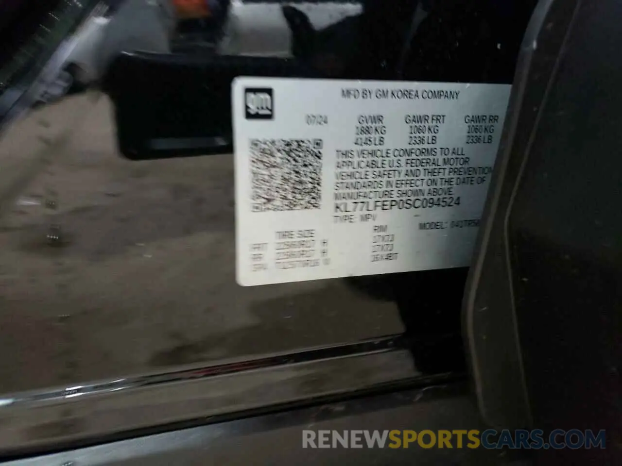 13 fotografías del automóvil dañado KL77LFEP0SC094524 CHEVROLET TRAX 2025