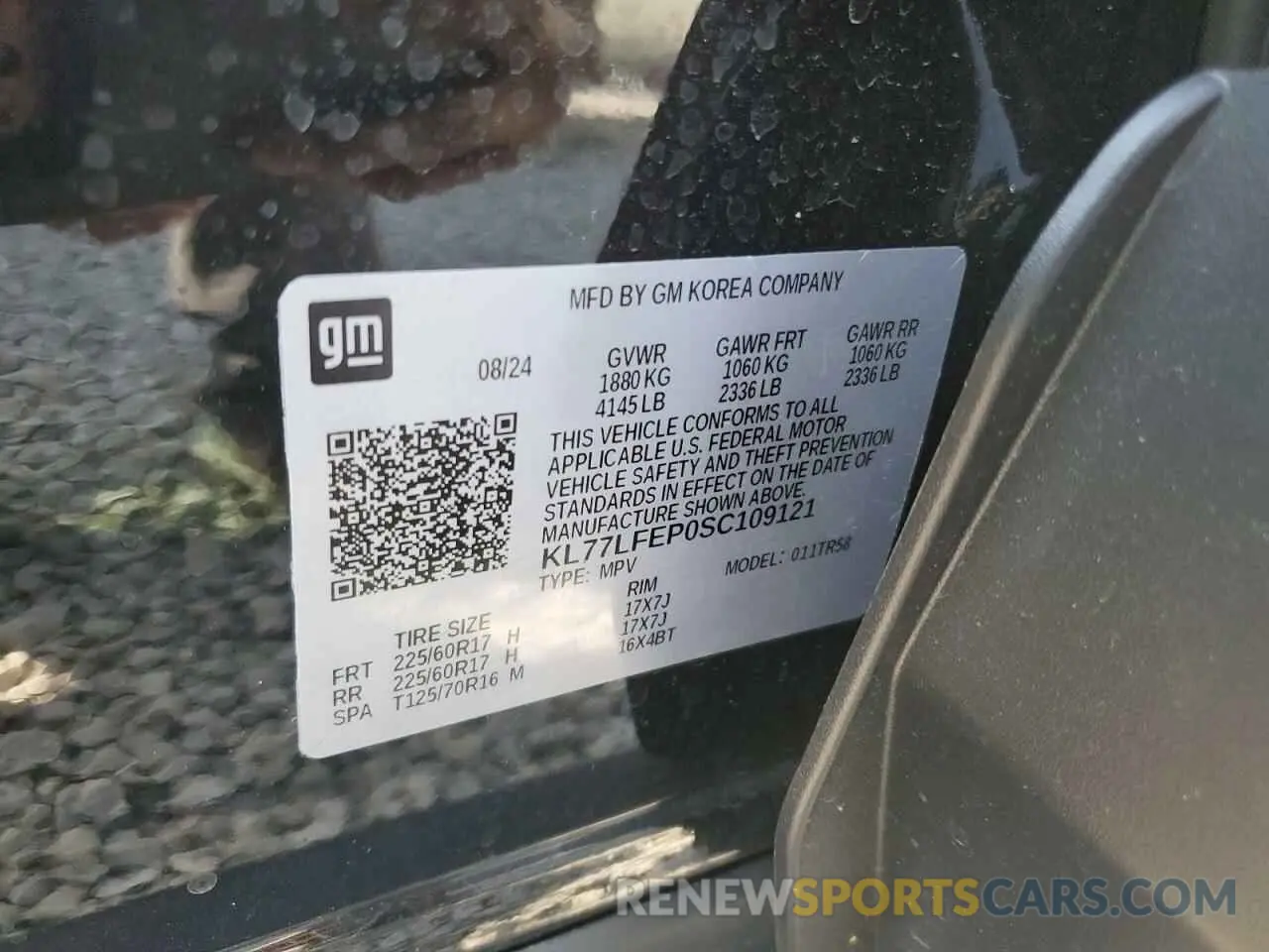 13 fotografías del automóvil dañado KL77LFEP0SC109121 CHEVROLET TRAX 2025