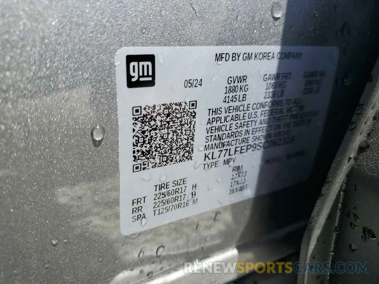 12 fotografías del automóvil dañado KL77LFEP9SC062316 CHEVROLET TRAX 2025