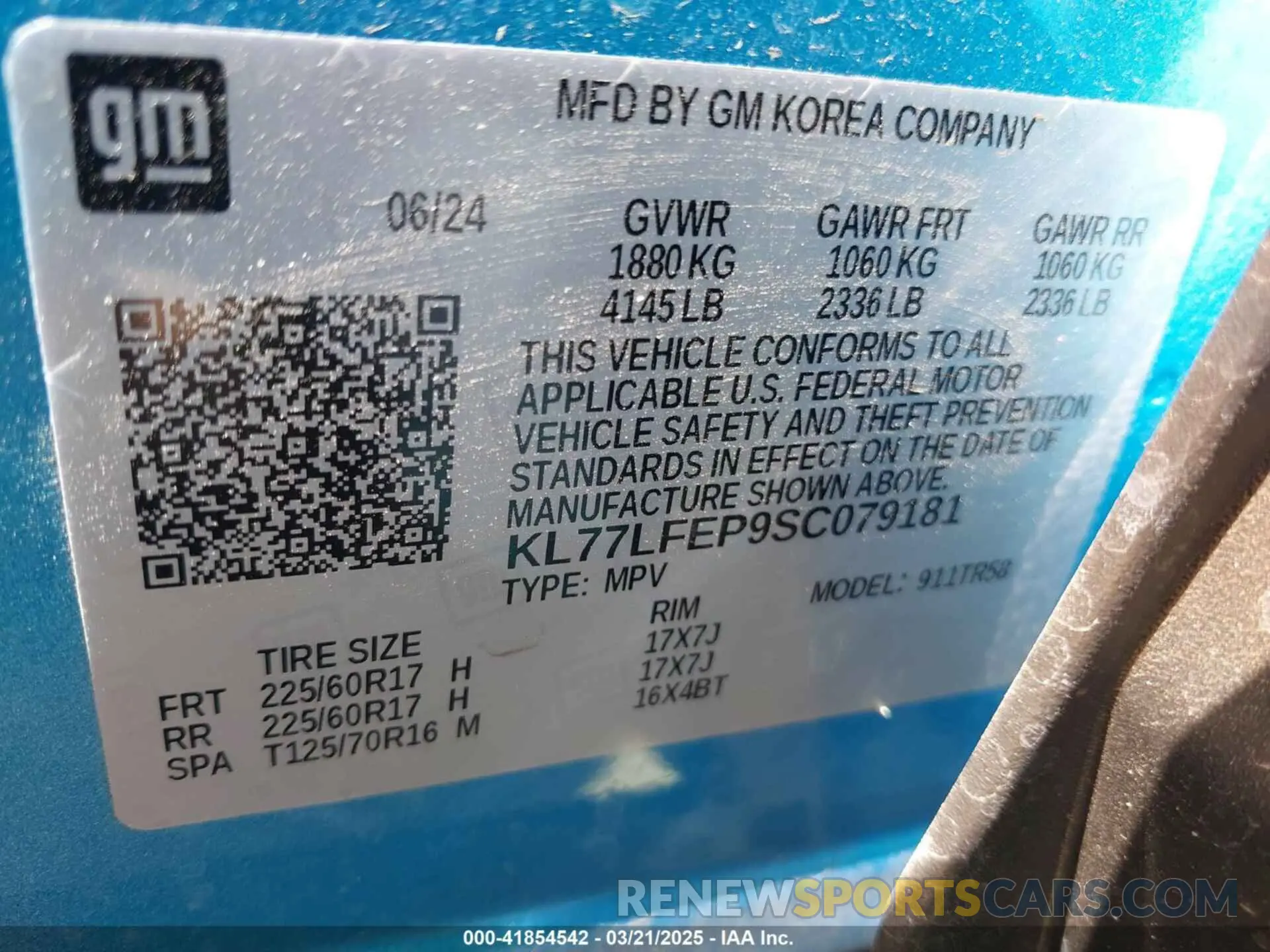 9 fotografías del automóvil dañado KL77LFEP9SC079181 CHEVROLET TRAX 2025