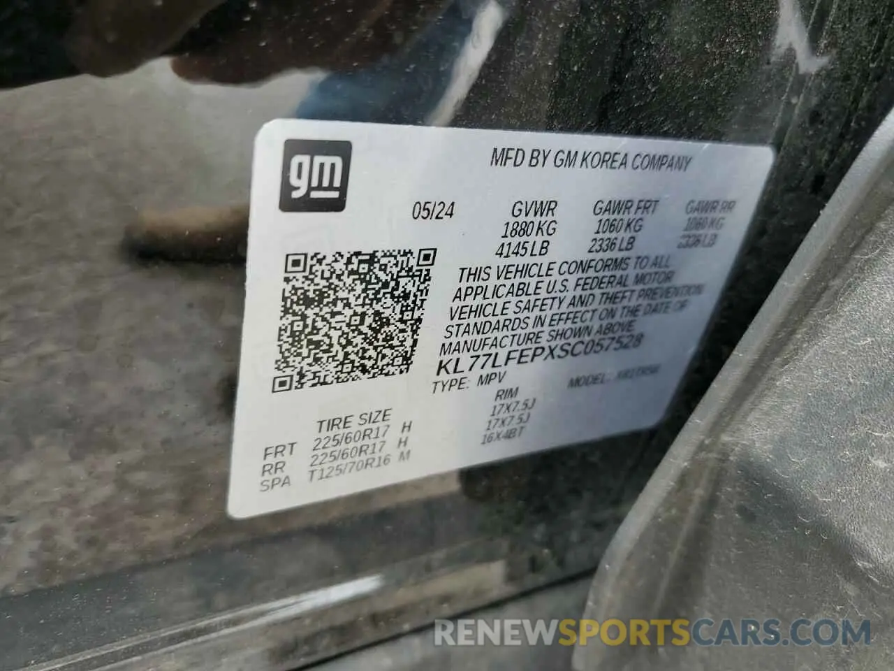 12 fotografías del automóvil dañado KL77LFEPXSC057528 CHEVROLET TRAX 2025