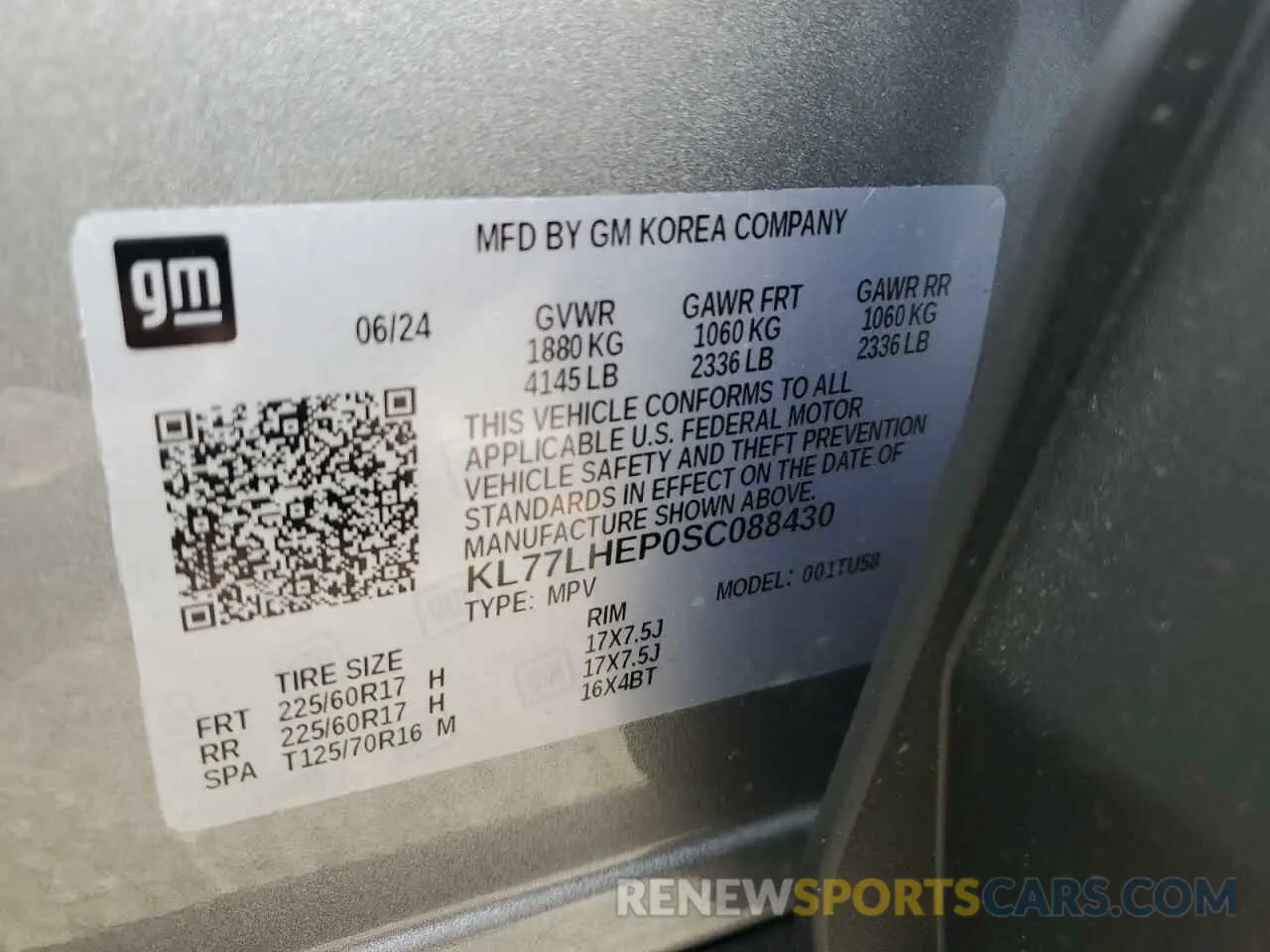 13 fotografías del automóvil dañado KL77LHEP0SC088430 CHEVROLET TRAX 2025