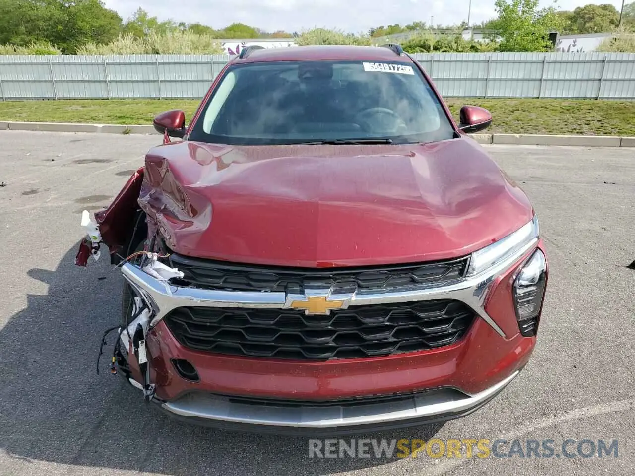 5 fotografías del automóvil dañado KL77LHEP0SC201860 CHEVROLET TRAX 2025
