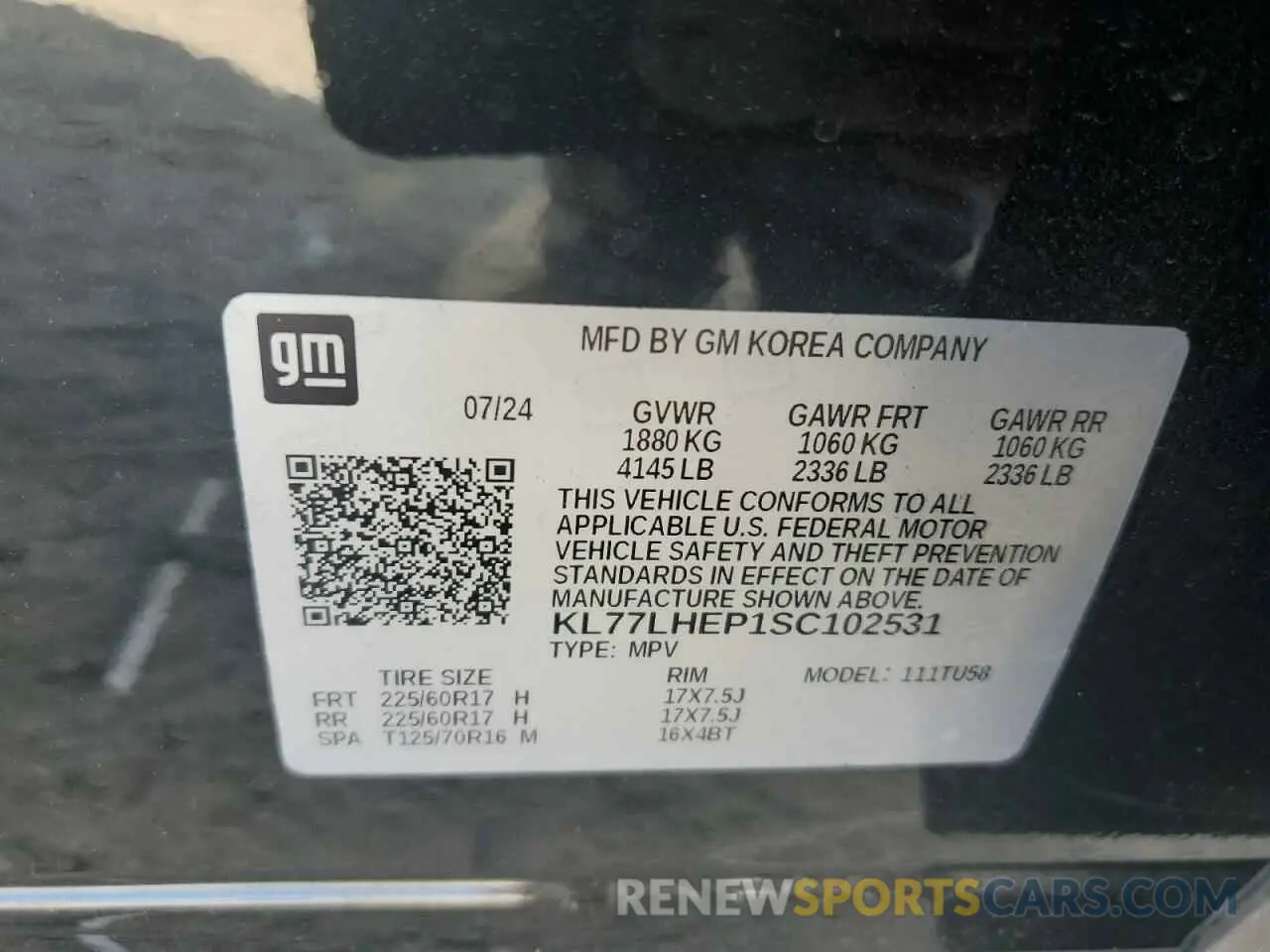 13 fotografías del automóvil dañado KL77LHEP1SC102531 CHEVROLET TRAX 2025