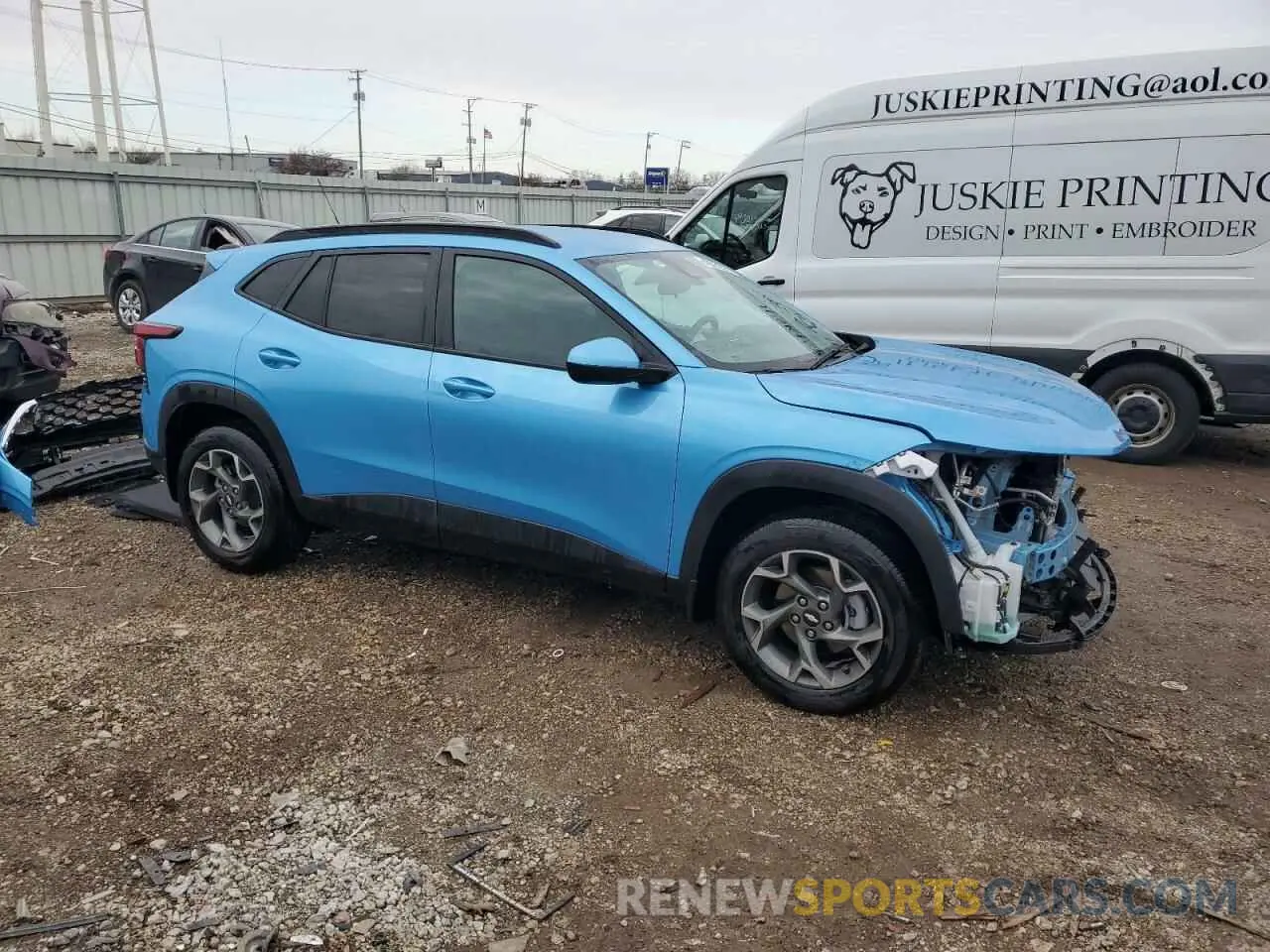 4 fotografías del automóvil dañado KL77LHEP4SC039392 CHEVROLET TRAX 2025