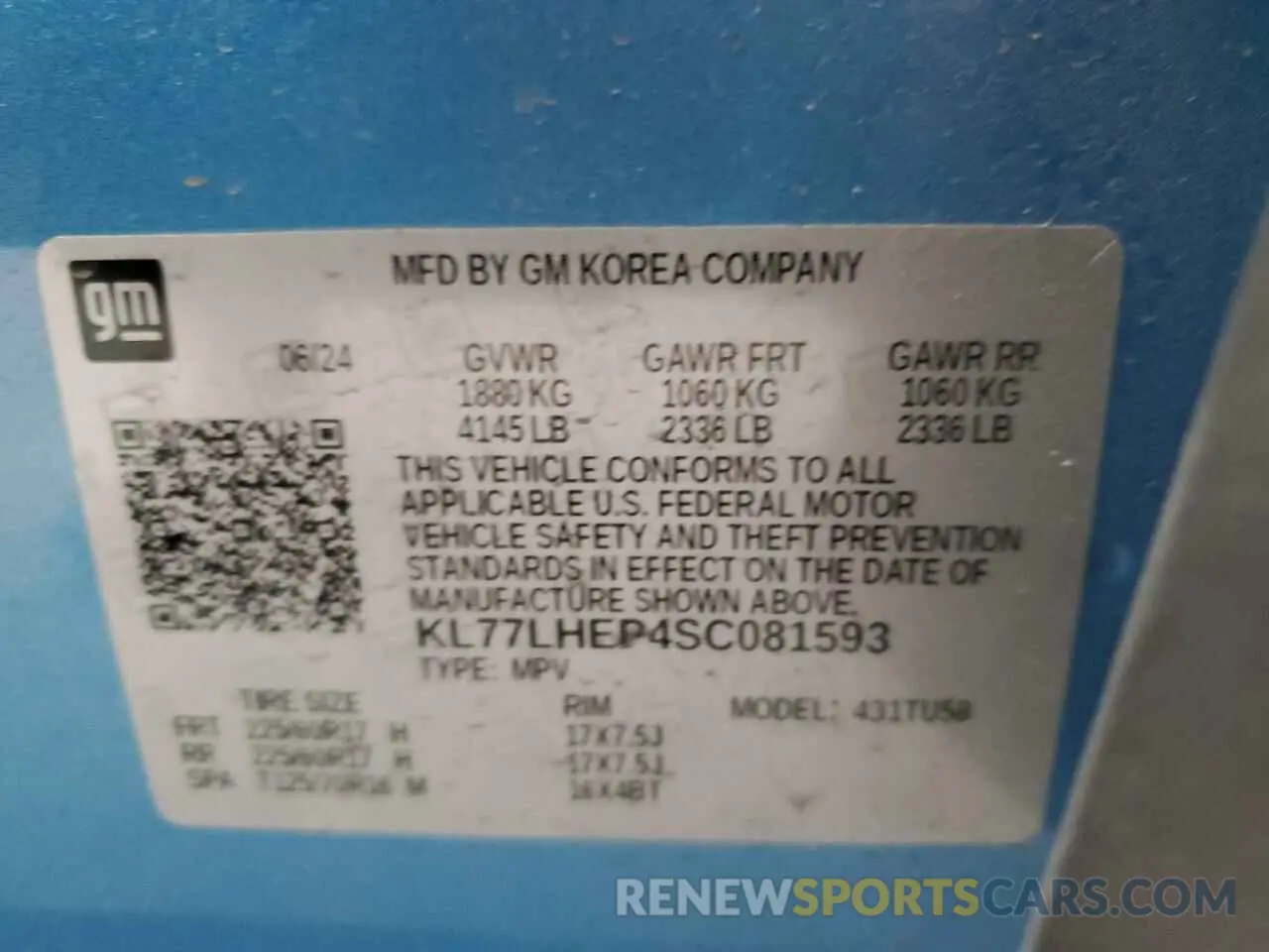 12 fotografías del automóvil dañado KL77LHEP4SC081593 CHEVROLET TRAX 2025