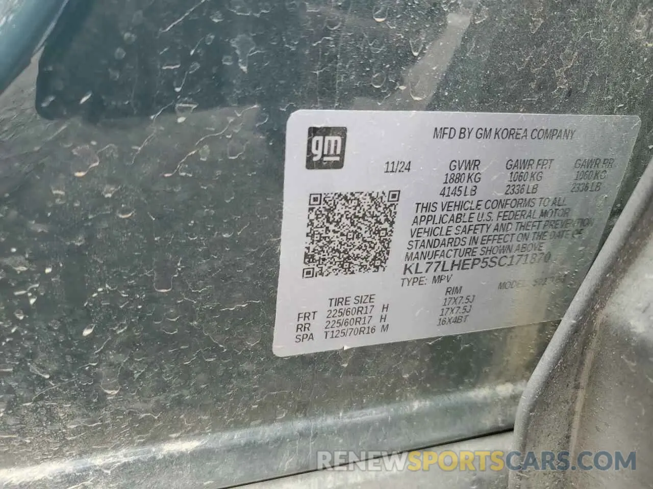 13 fotografías del automóvil dañado KL77LHEP5SC171870 CHEVROLET TRAX 2025