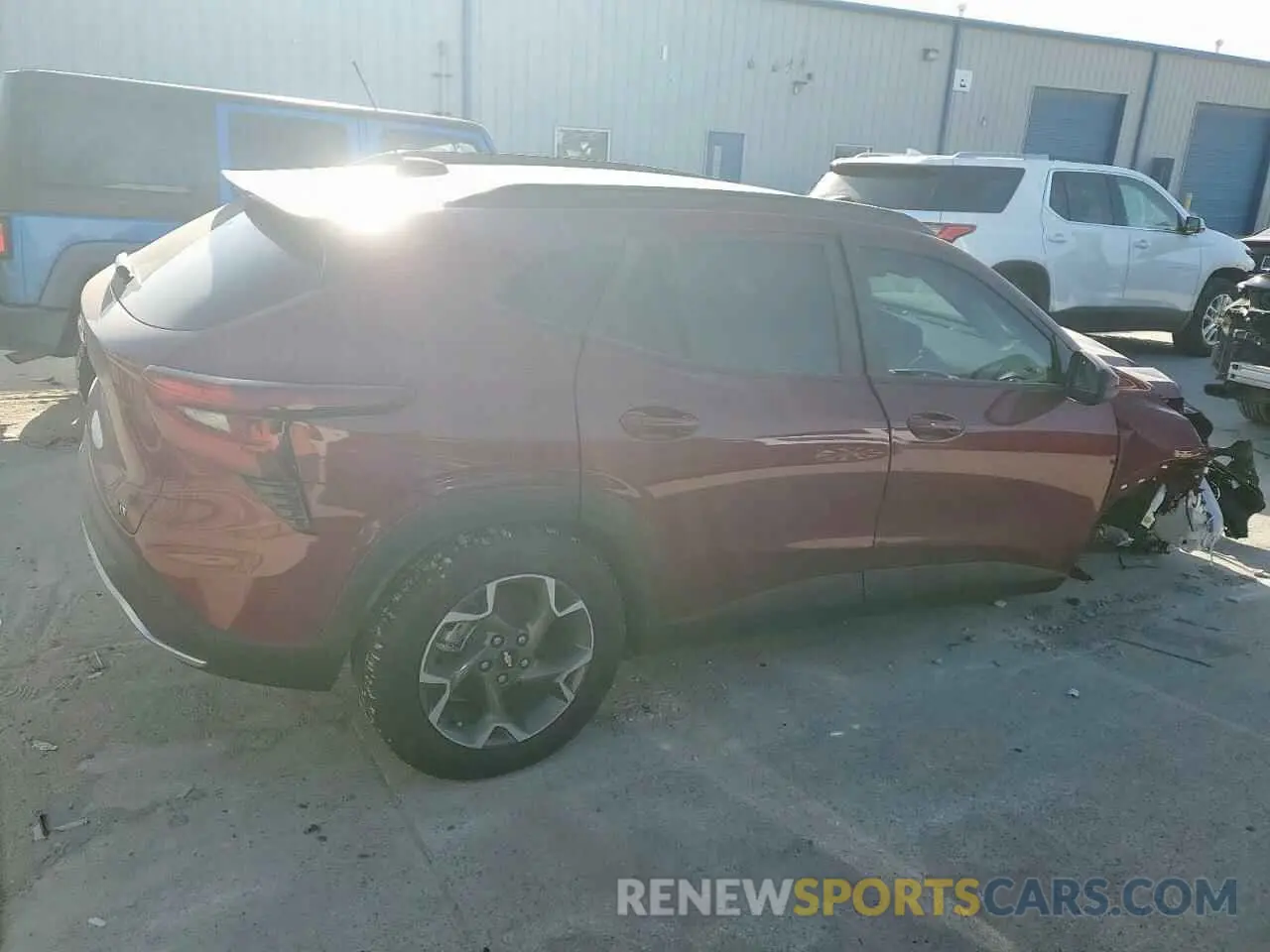 3 fotografías del automóvil dañado KL77LHEP6SC157850 CHEVROLET TRAX 2025