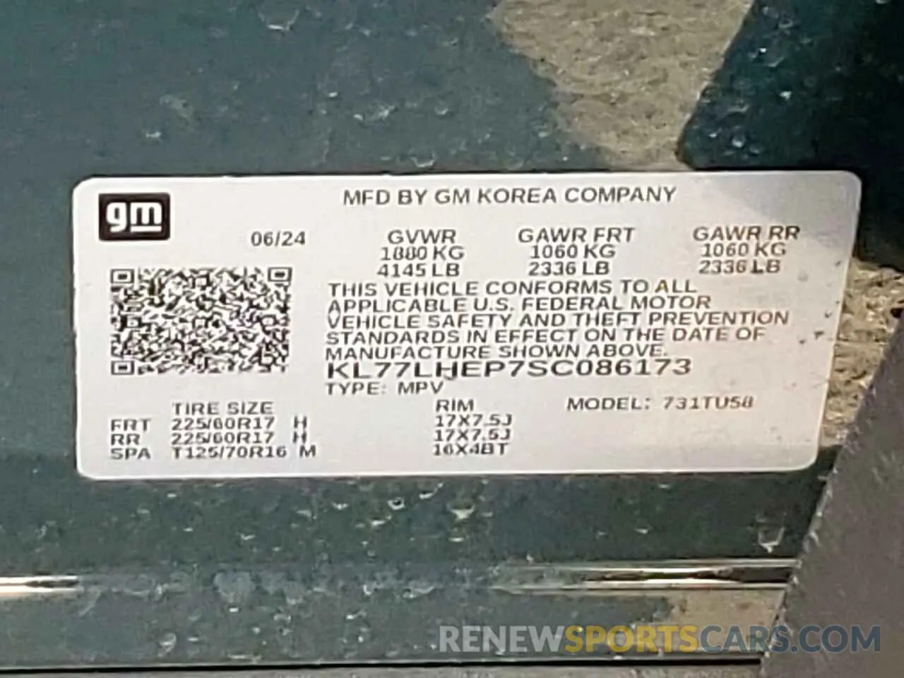 12 fotografías del automóvil dañado KL77LHEP7SC086173 CHEVROLET TRAX 2025