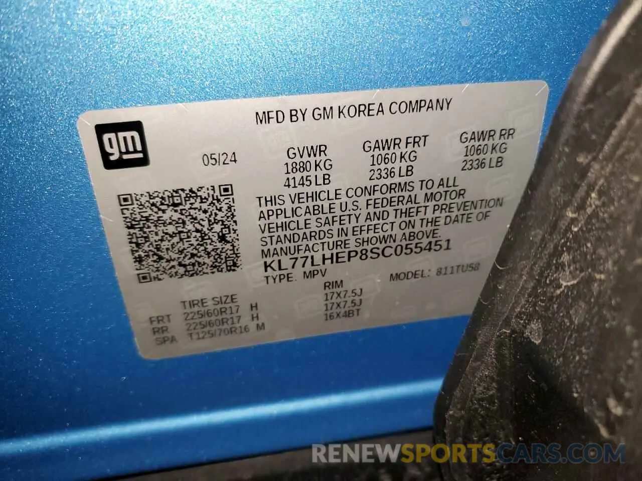 13 fotografías del automóvil dañado KL77LHEP8SC055451 CHEVROLET TRAX 2025
