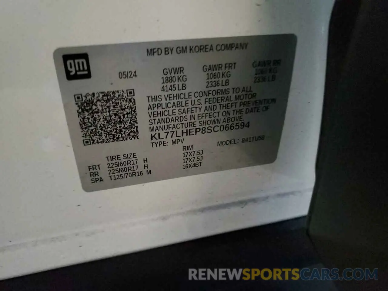 13 fotografías del automóvil dañado KL77LHEP8SC066594 CHEVROLET TRAX 2025