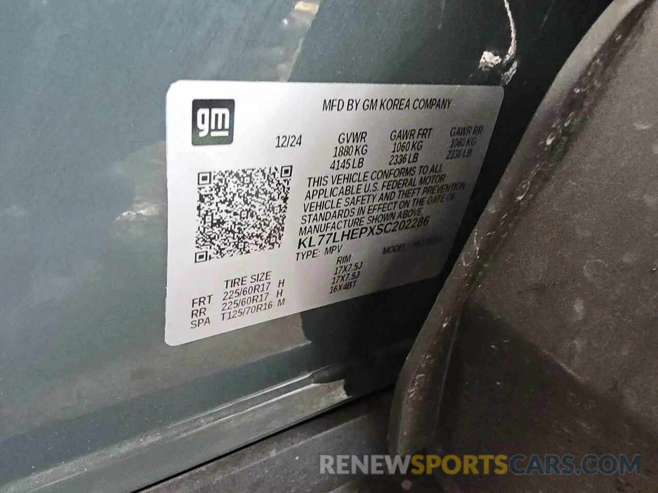 13 fotografías del automóvil dañado KL77LHEPXSC202286 CHEVROLET TRAX 2025