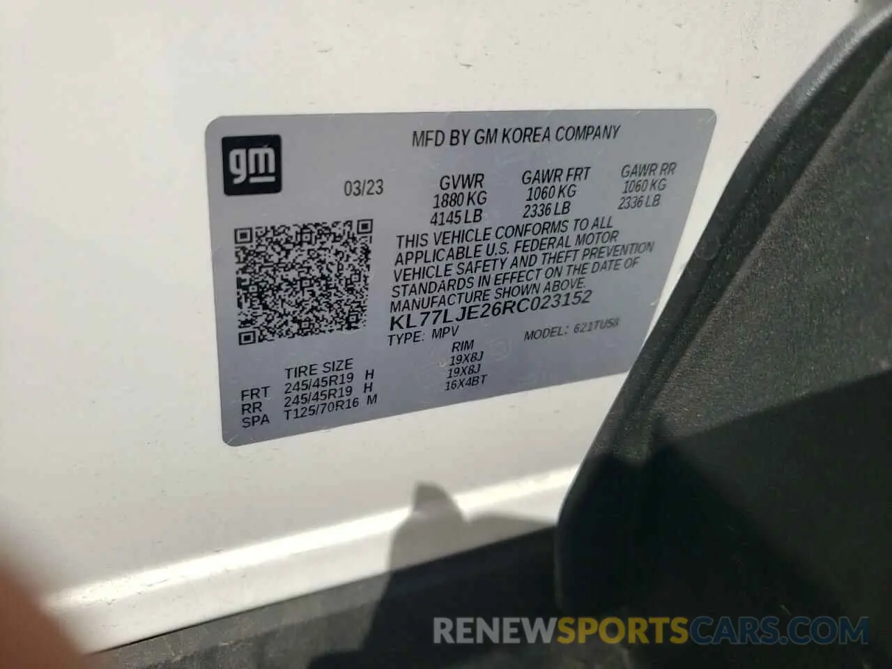 13 fotografías del automóvil dañado KL77LJE26RC023152 CHEVROLET TRAX 2RS 2024
