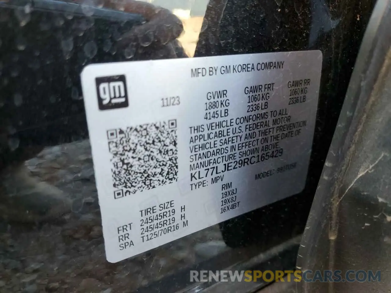 13 fotografías del automóvil dañado KL77LJE29RC165429 CHEVROLET TRAX 2RS 2024