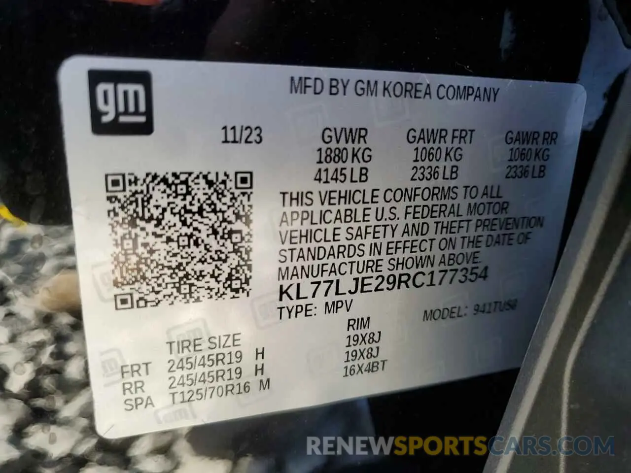 13 fotografías del automóvil dañado KL77LJE29RC177354 CHEVROLET TRAX 2RS 2024