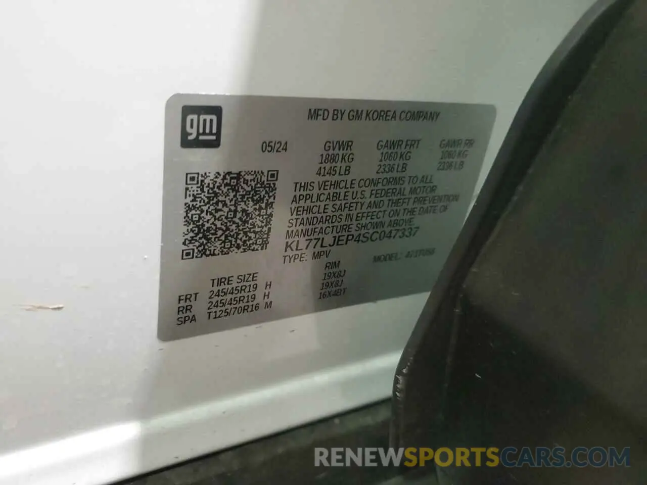 12 fotografías del automóvil dañado KL77LJEP4SC047337 CHEVROLET TRAX 2RS 2025