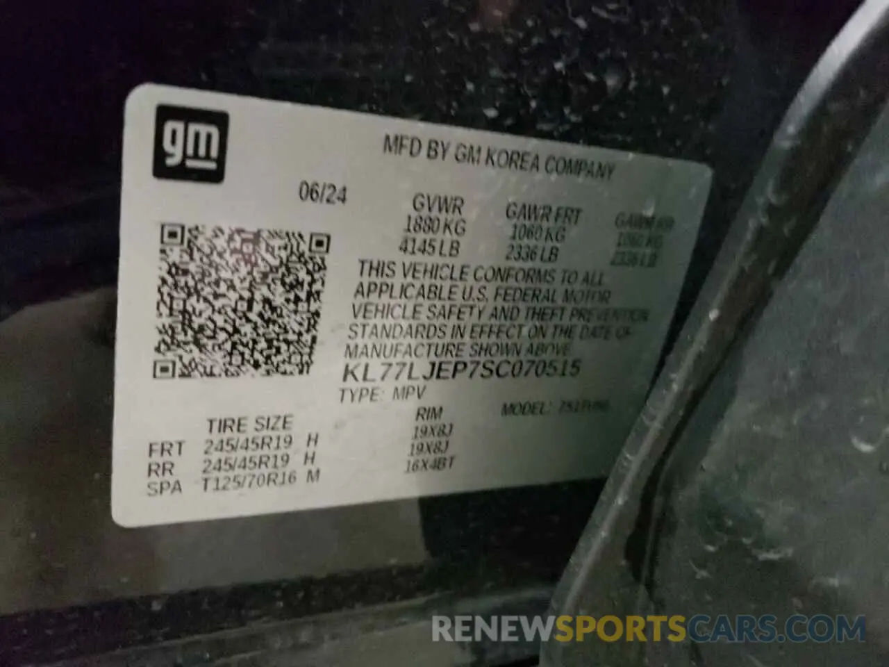 14 fotografías del automóvil dañado KL77LJEP7SC070515 CHEVROLET TRAX 2RS 2025
