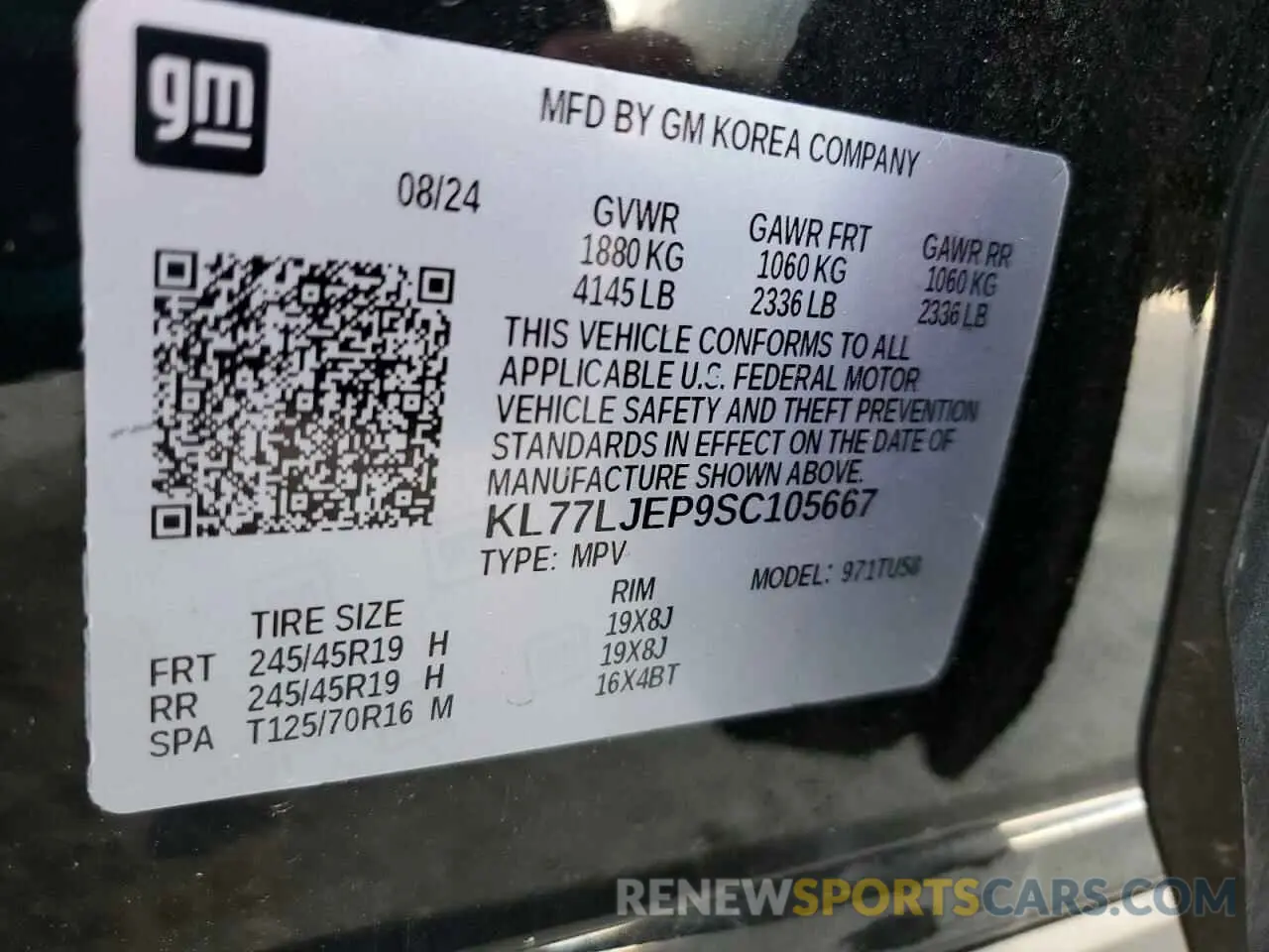 13 fotografías del automóvil dañado KL77LJEP9SC105667 CHEVROLET TRAX 2RS 2025