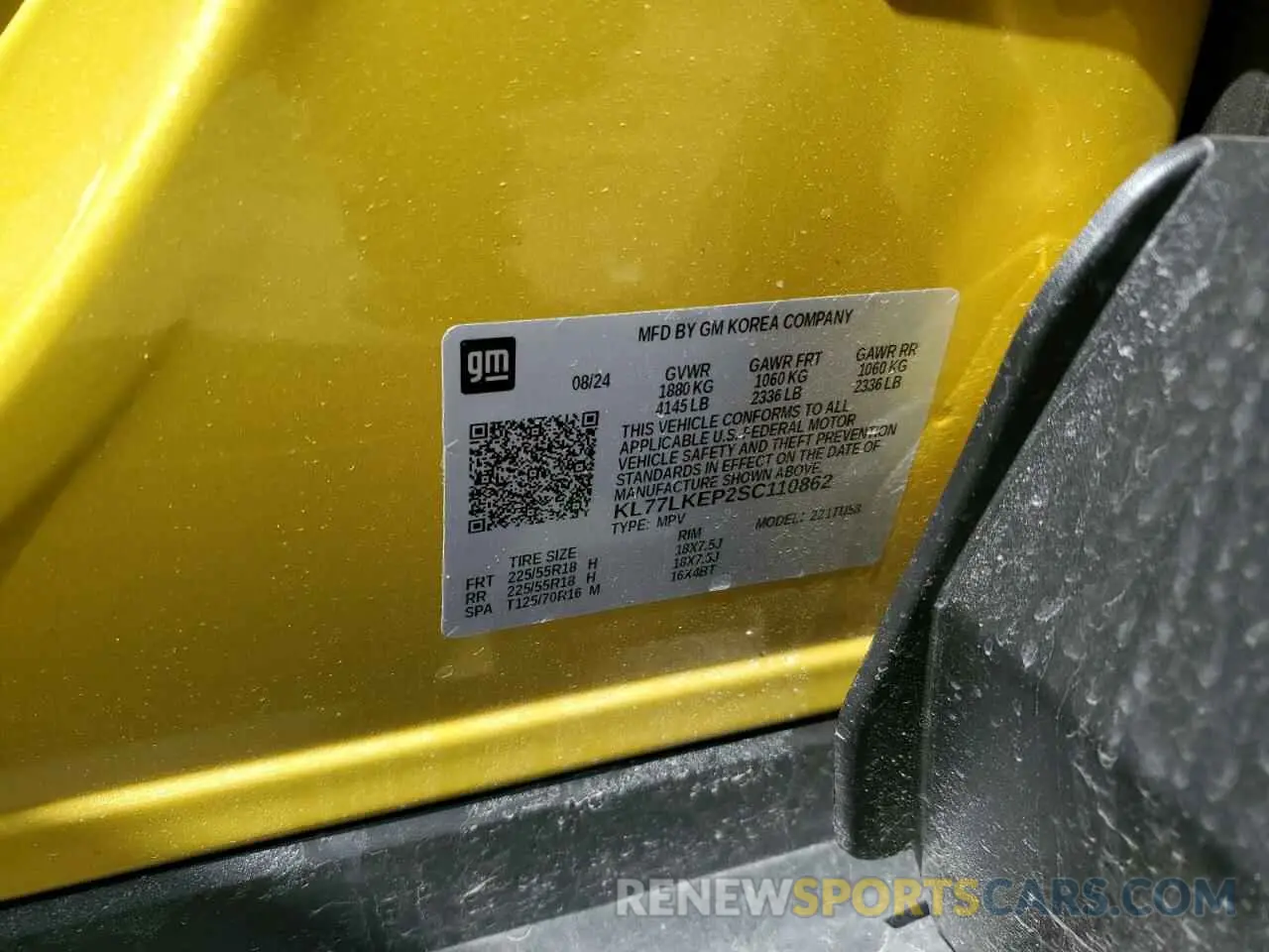 12 fotografías del automóvil dañado KL77LKEP2SC110862 CHEVROLET TRAX ACTIV 2025