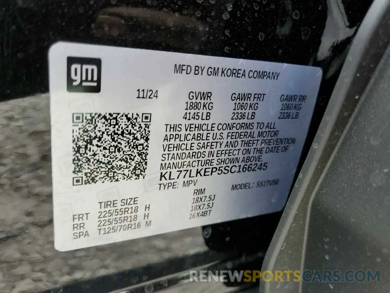 13 fotografías del automóvil dañado KL77LKEP5SC166245 CHEVROLET TRAX ACTIV 2025