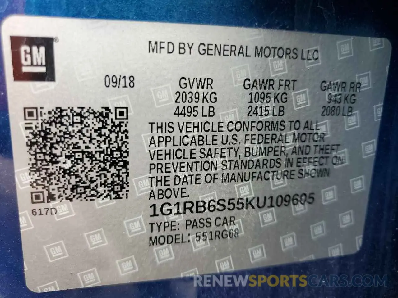 14 fotografías del automóvil dañado 1G1RB6S55KU109605 CHEVROLET VOLT 2019