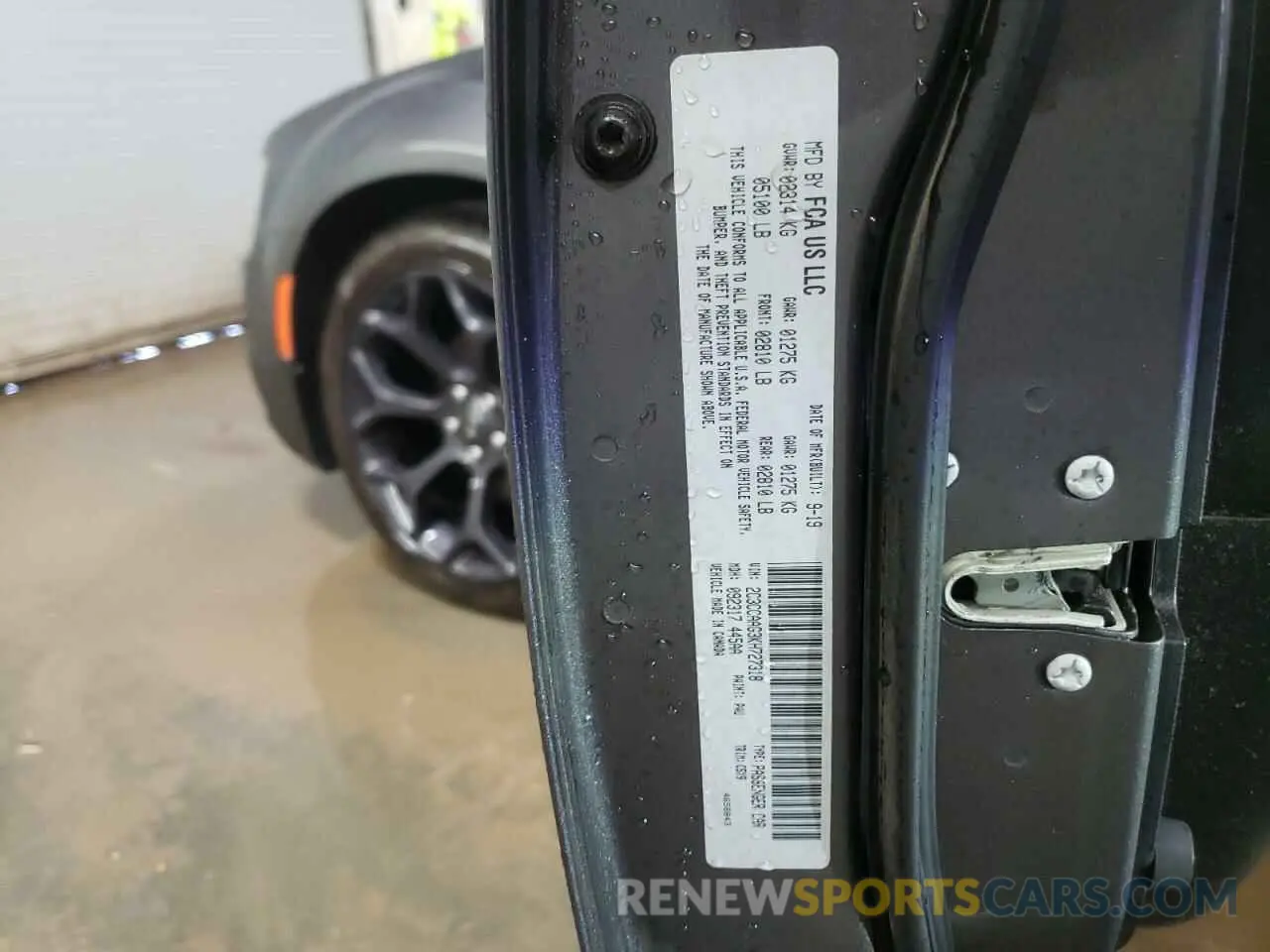 12 fotografías del automóvil dañado 2C3CCAAG3KH727318 CHRYSLER 300 2019