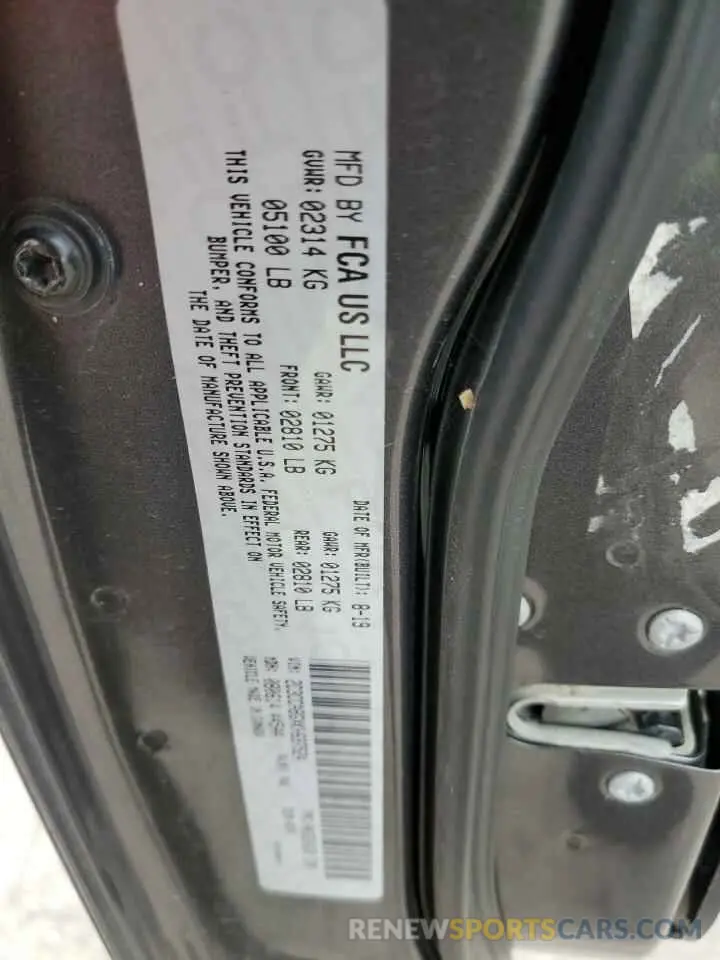 12 fotografías del automóvil dañado 2C3CCABGXKH697524 CHRYSLER 300 2019