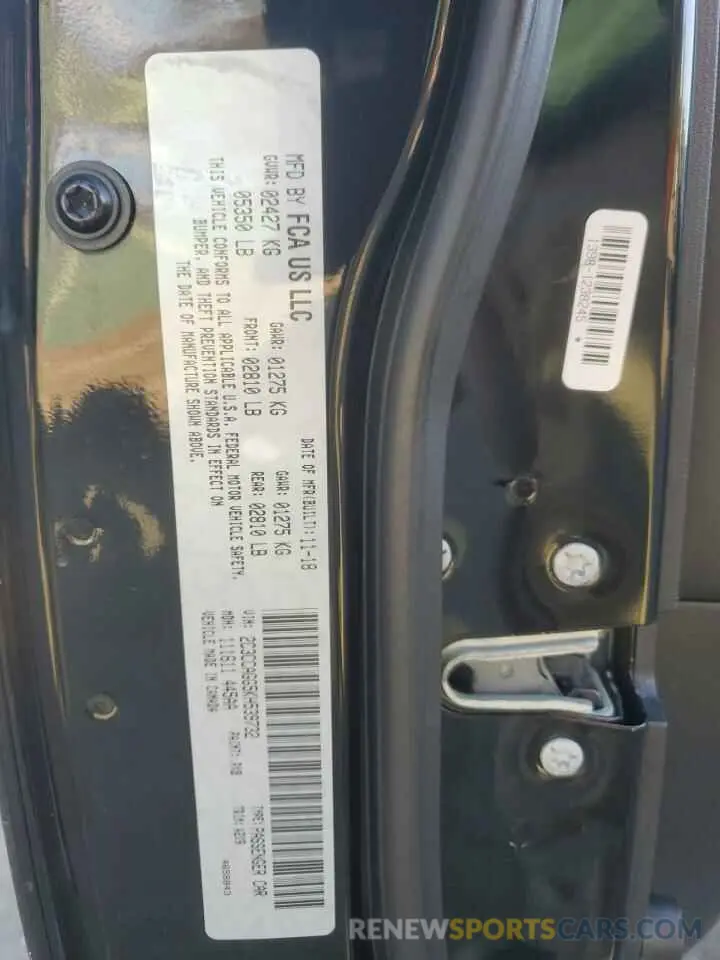 12 fotografías del automóvil dañado 2C3CCAGG5KH539732 CHRYSLER 300 2019
