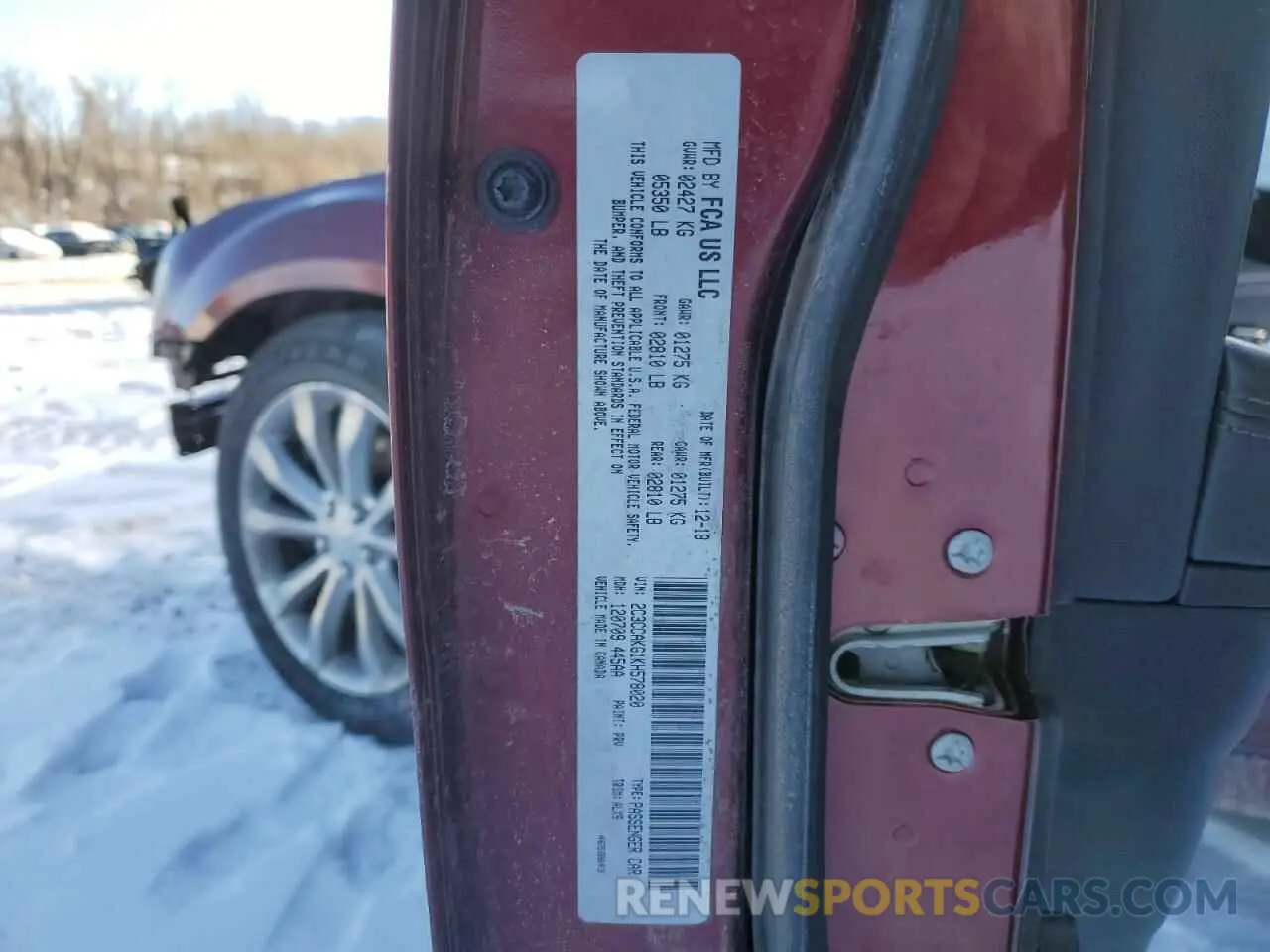 14 fotografías del automóvil dañado 2C3CCAKG1KH578020 CHRYSLER 300 2019