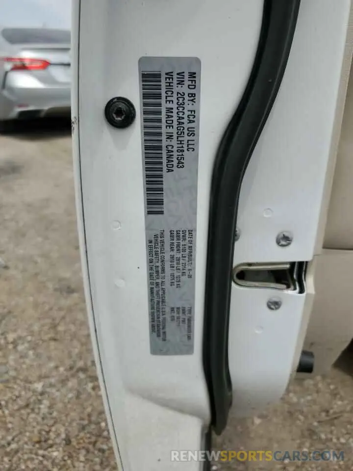 13 fotografías del automóvil dañado 2C3CCAAG5LH181543 CHRYSLER 300 2020