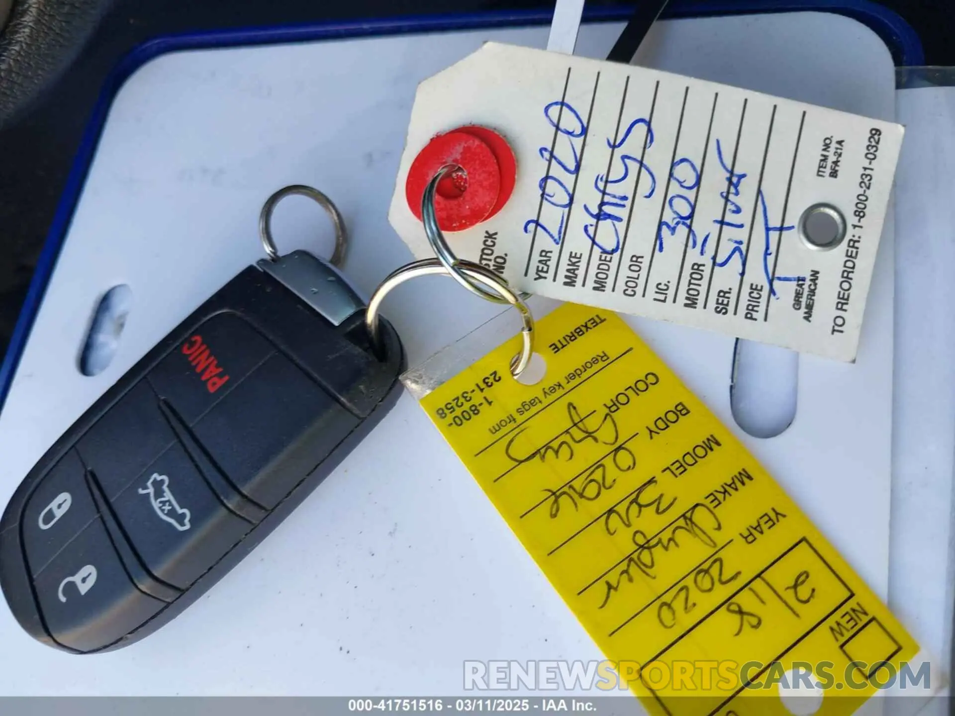 11 fotografías del automóvil dañado 2C3CCAAG8LH160296 CHRYSLER 300 2020