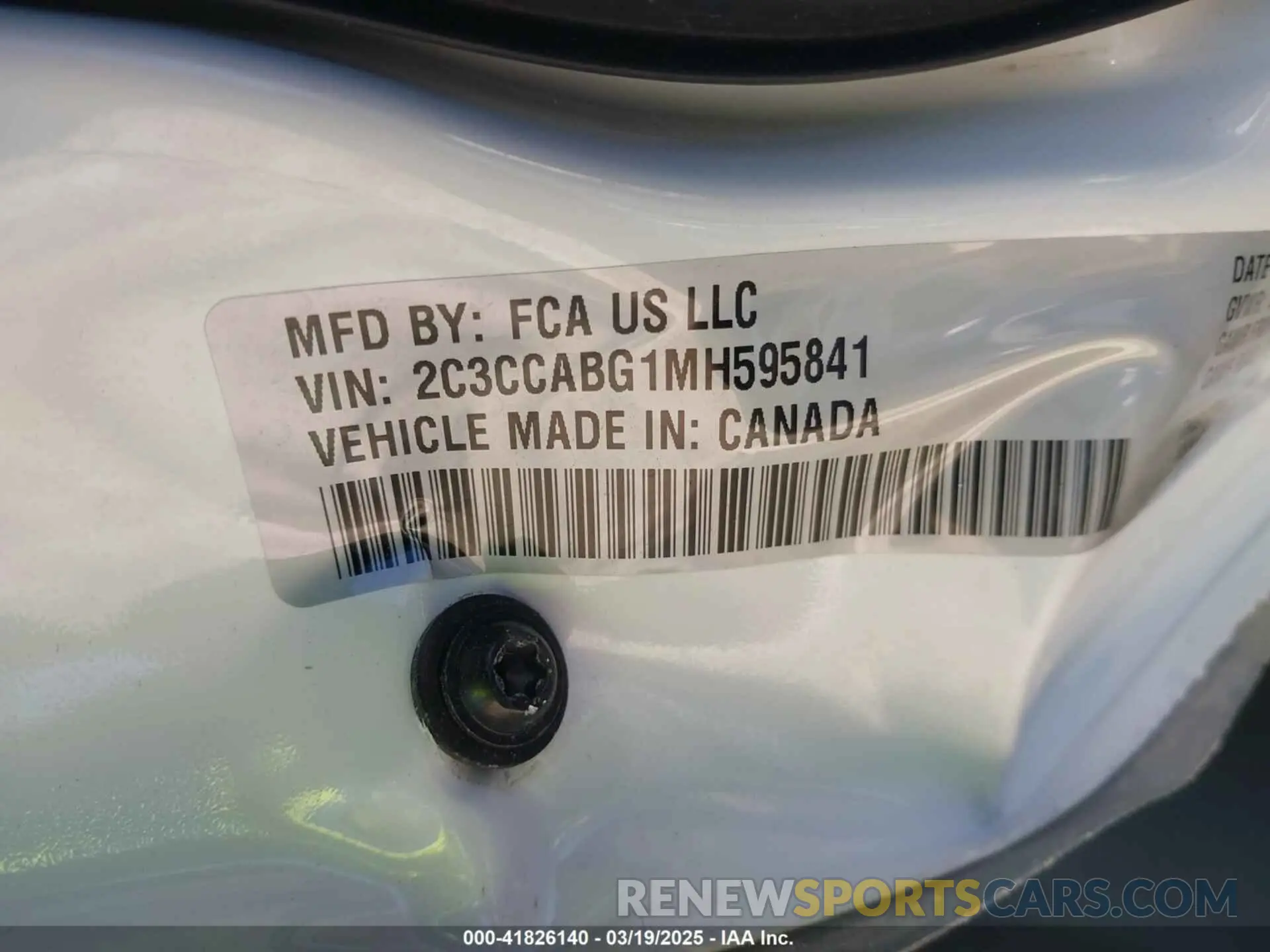9 fotografías del automóvil dañado 2C3CCABG1MH595841 CHRYSLER 300 2021